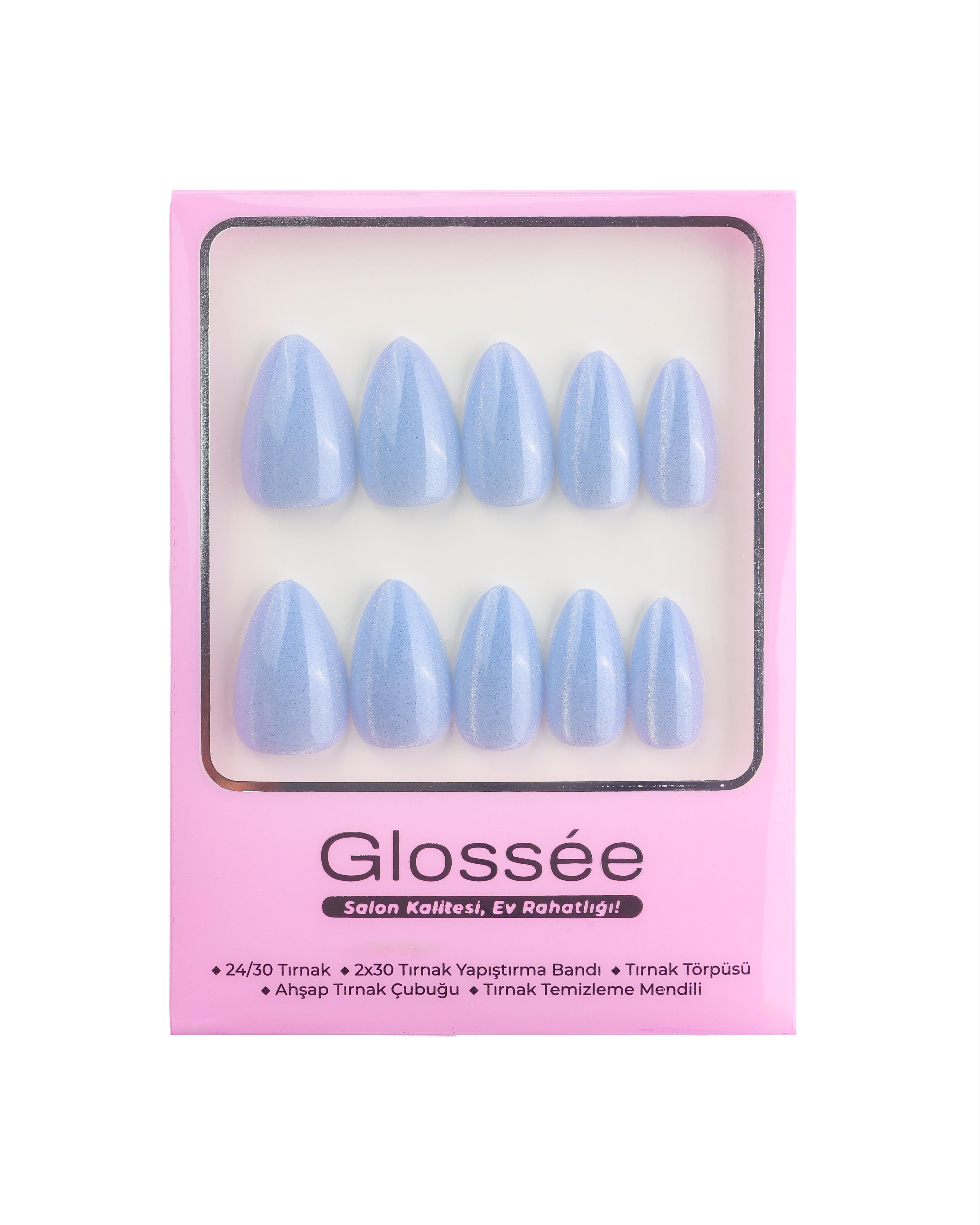 Bluebell Dust - Short Almond - 30 Adet Takma Tırnak