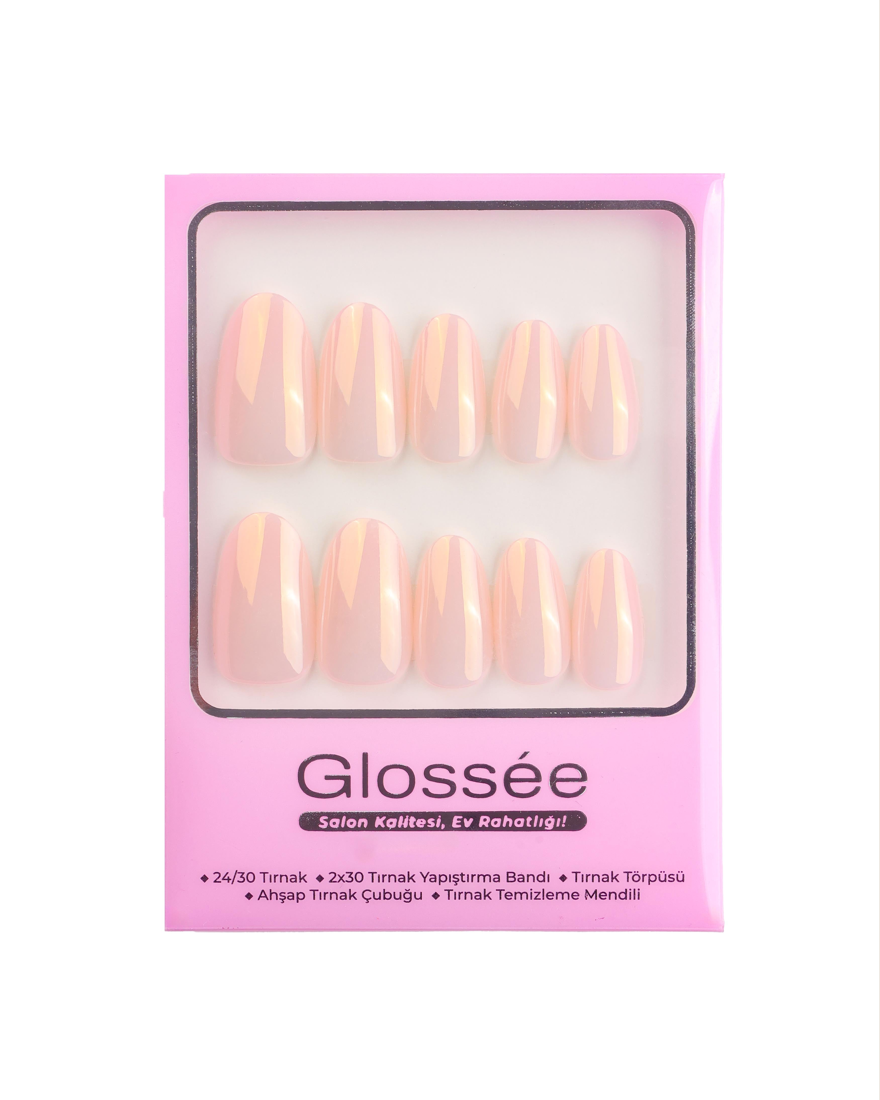 Glow Nude-Medium Oval - 30 Adet Takma Tırnak