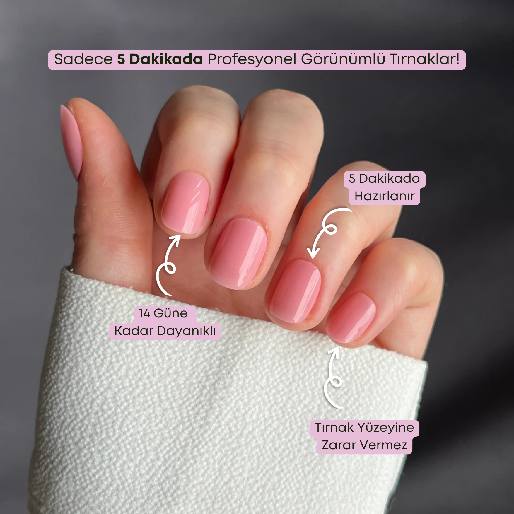 Ballet Luxe - XS Squoval - 30 Adet Takma Tırnak