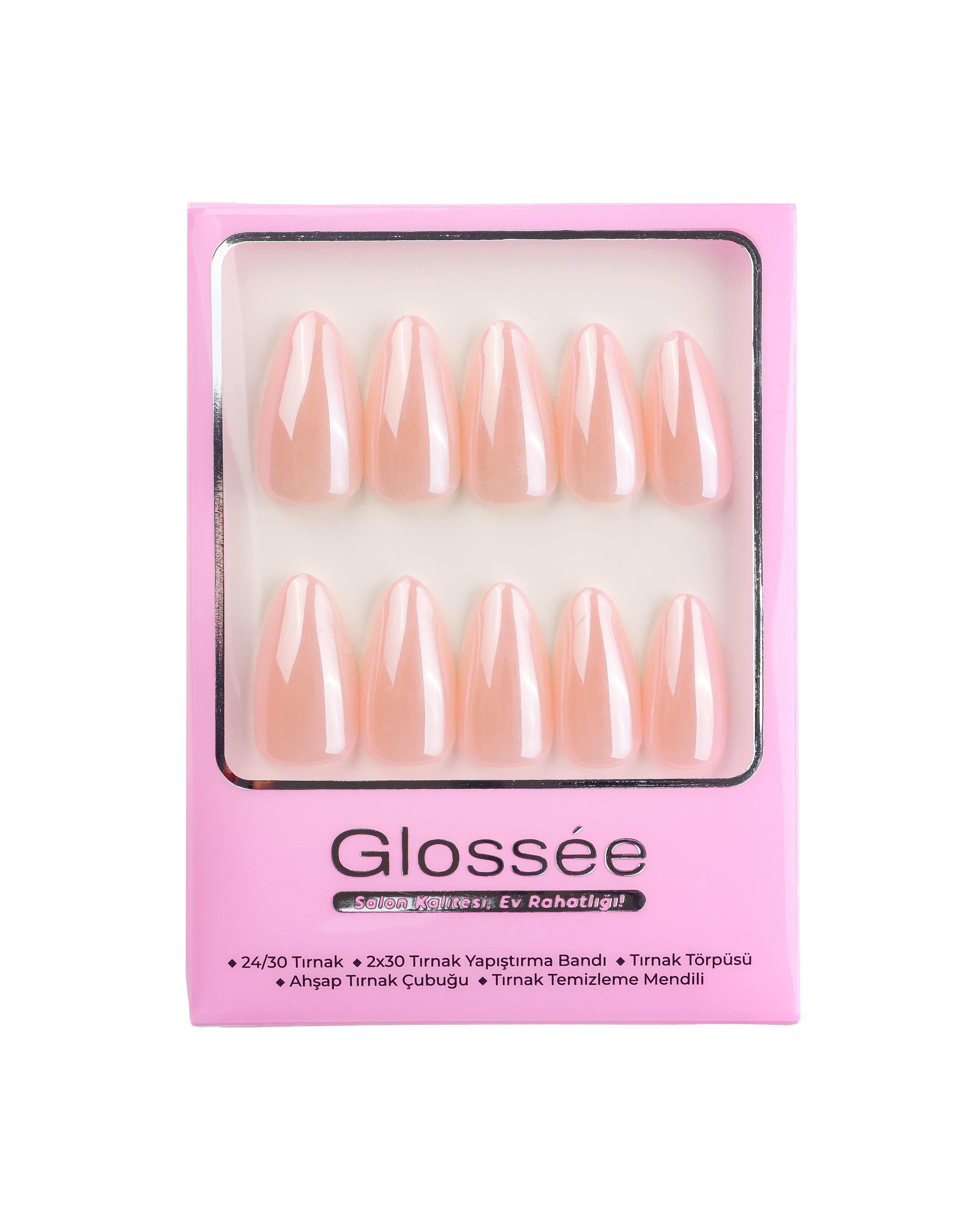 Satin Nude - Medium Almond - 30 Adet Takma Tırnak