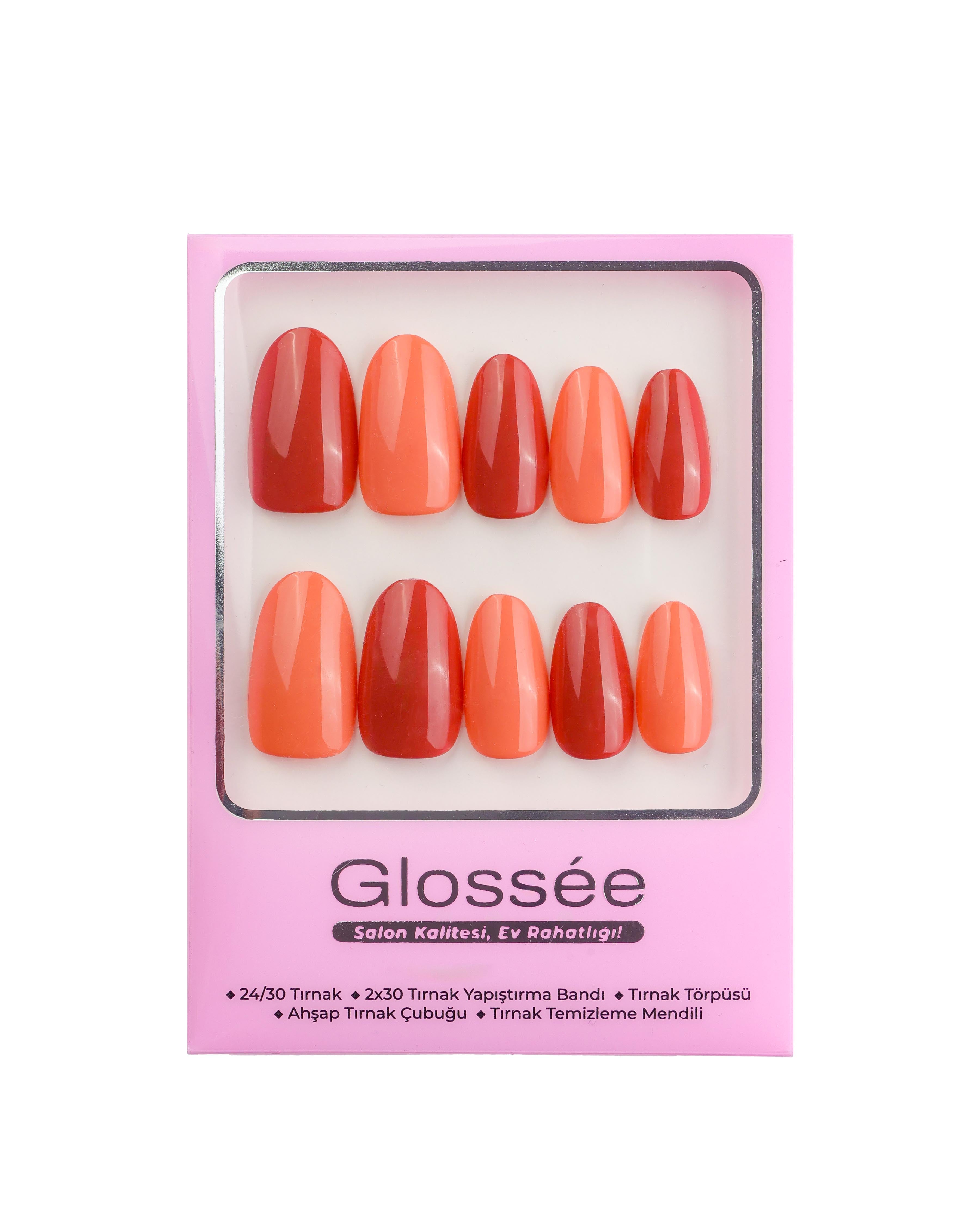 Heatwave - Medium Oval - 30 Adet Takma Tırnak