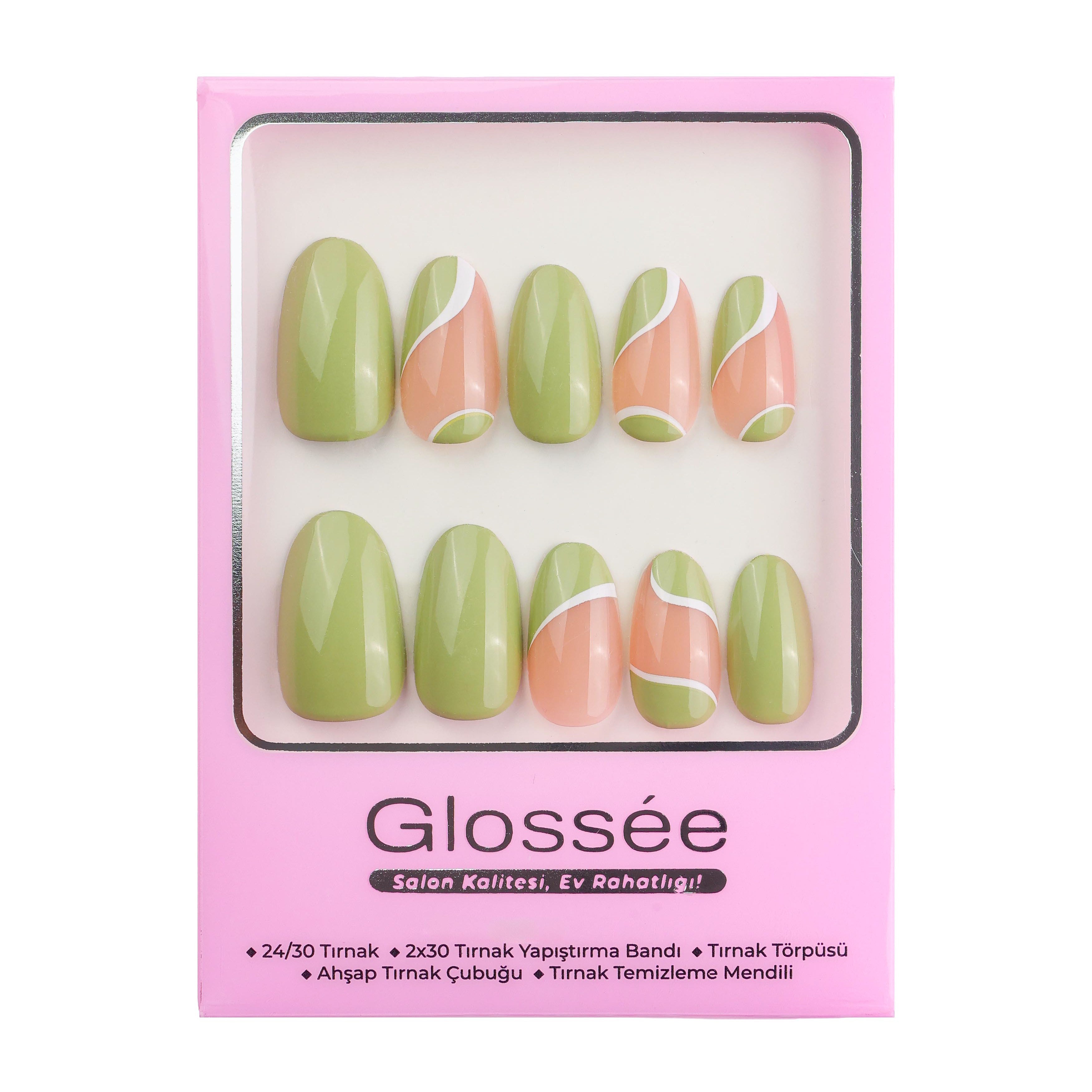 Matcha Breeze - Medium Oval - 30 Adet Takma Tırnak