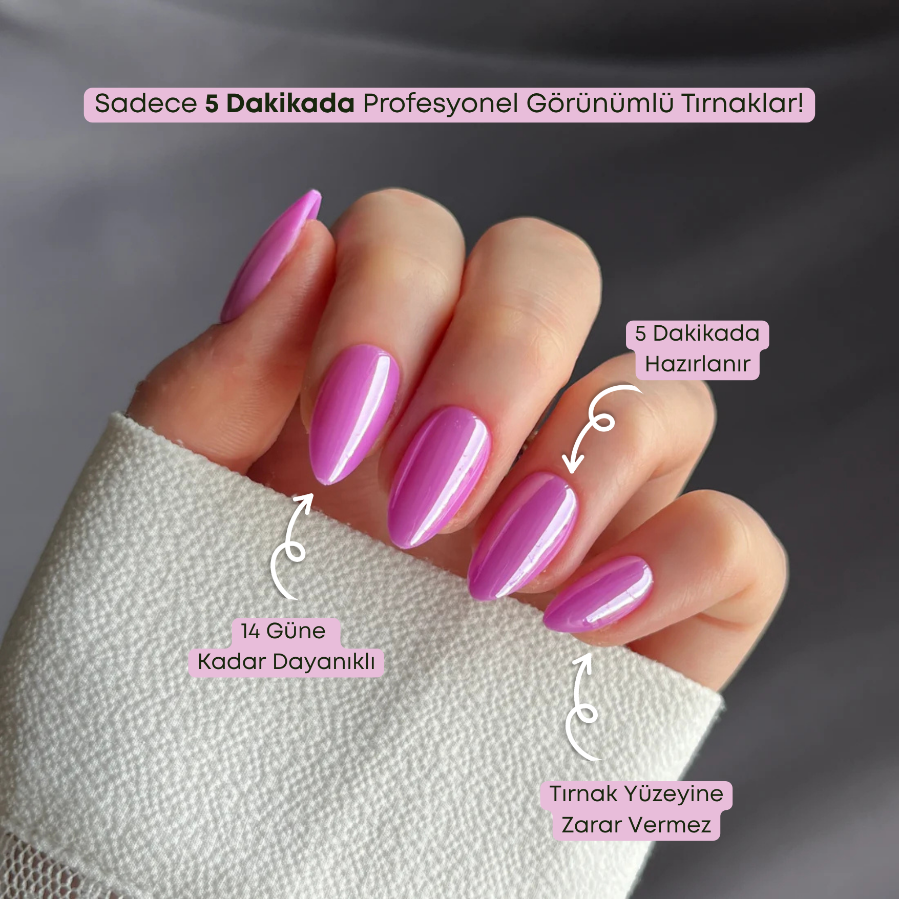 Barbie’s Secret - Short Almond - 30 Adet Takma Tırnak