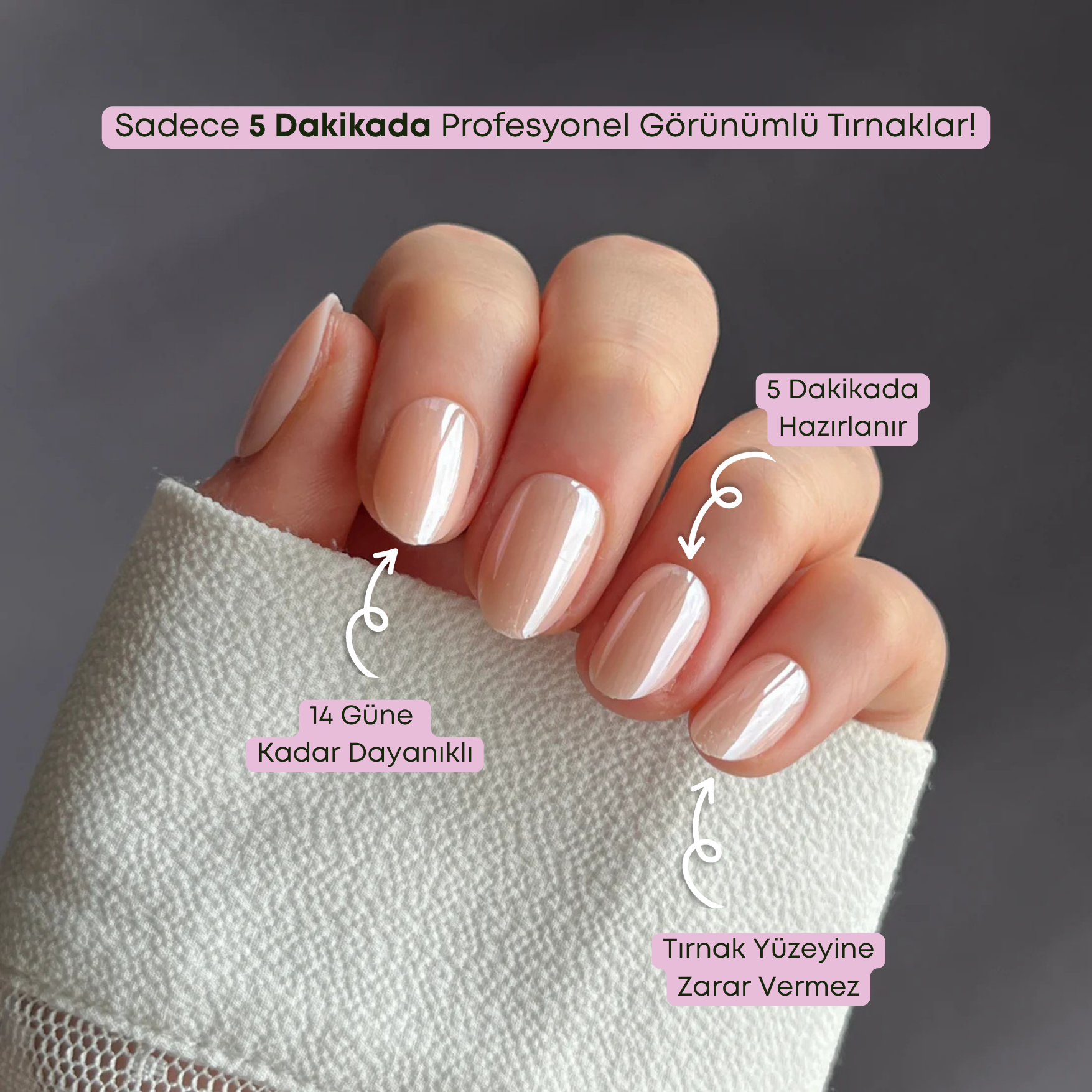 Soft Serenity - Short Round - 30 Adet Takma Tırnak