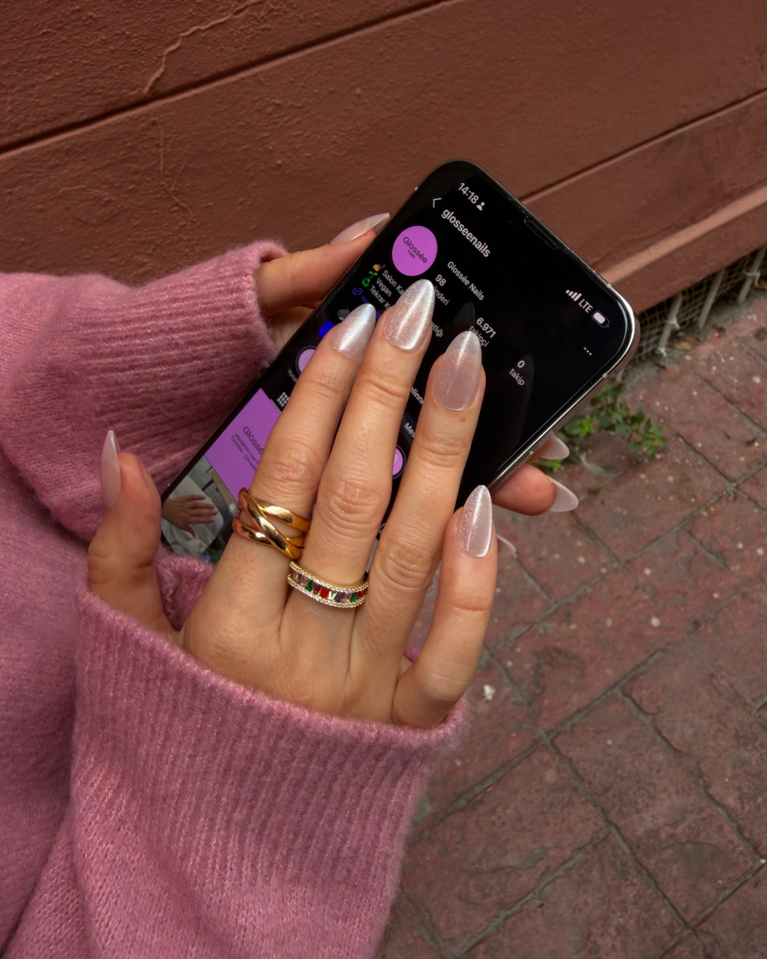 Pearl Mist - Short Almond - 30 Adet Takma Tırnak