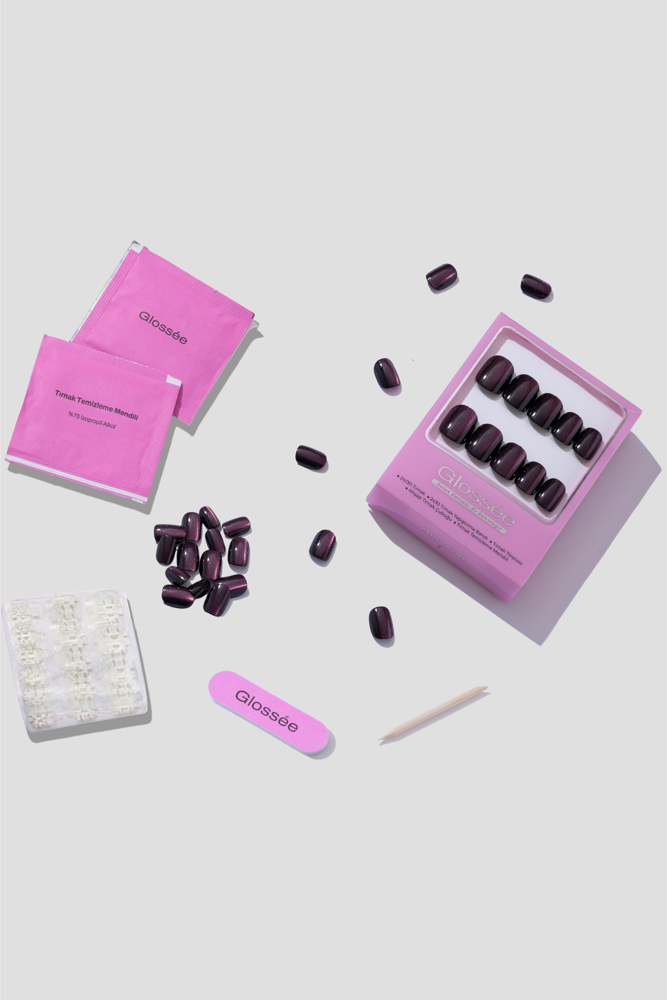 Amethyst Glow - XS-Squoval - 30 Adet Takma Tırnak