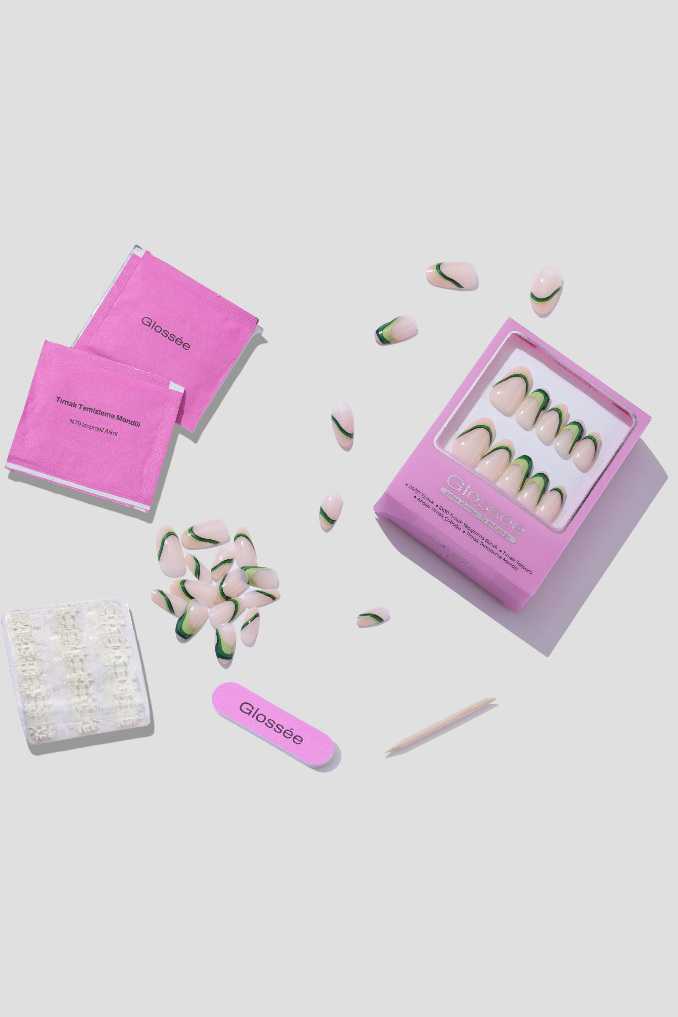 Forest Flow - Medium Oval - 30 Adet Takma Tırnak