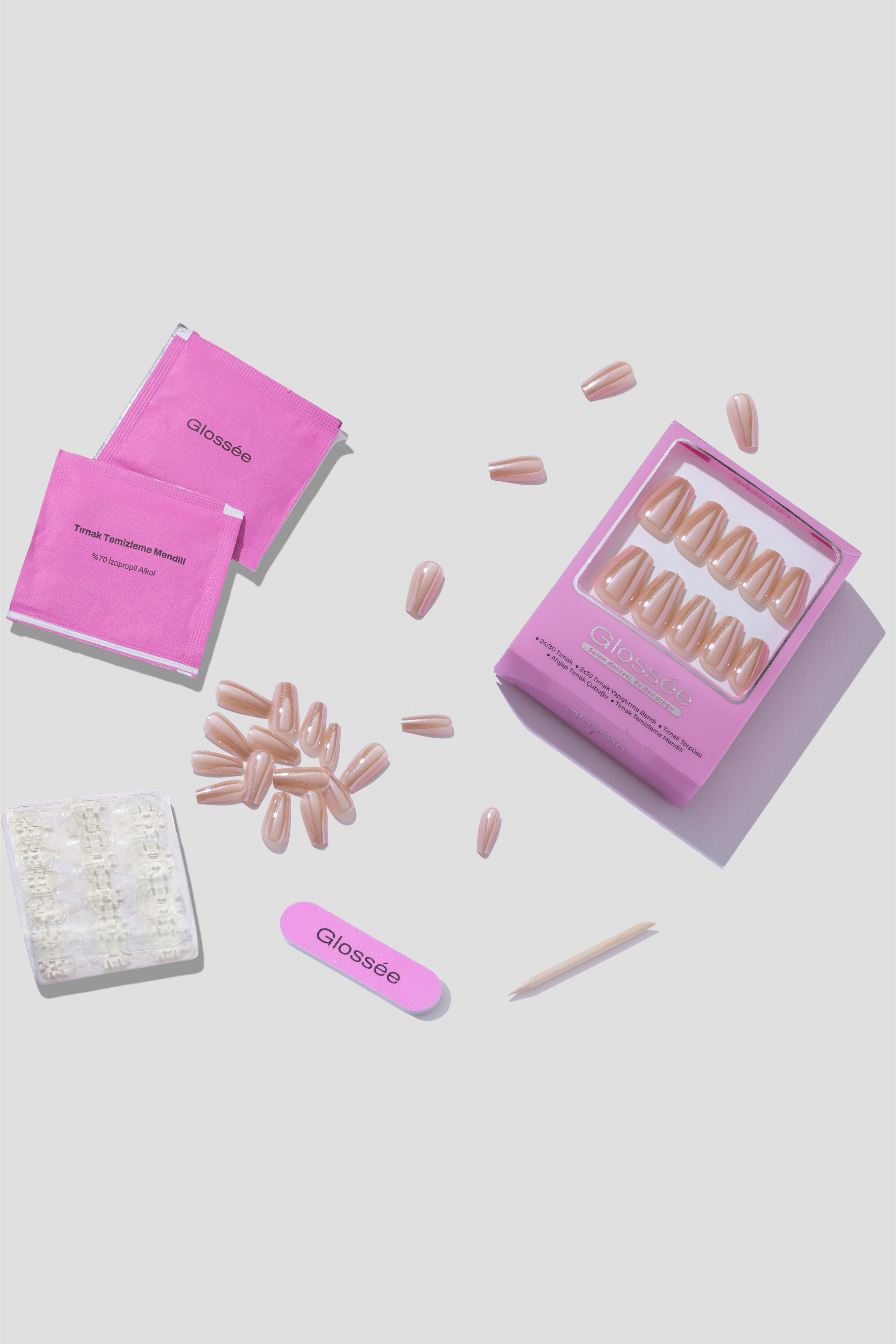 Glow Pop - Short Coffin - 30 Adet Takma Tırnak