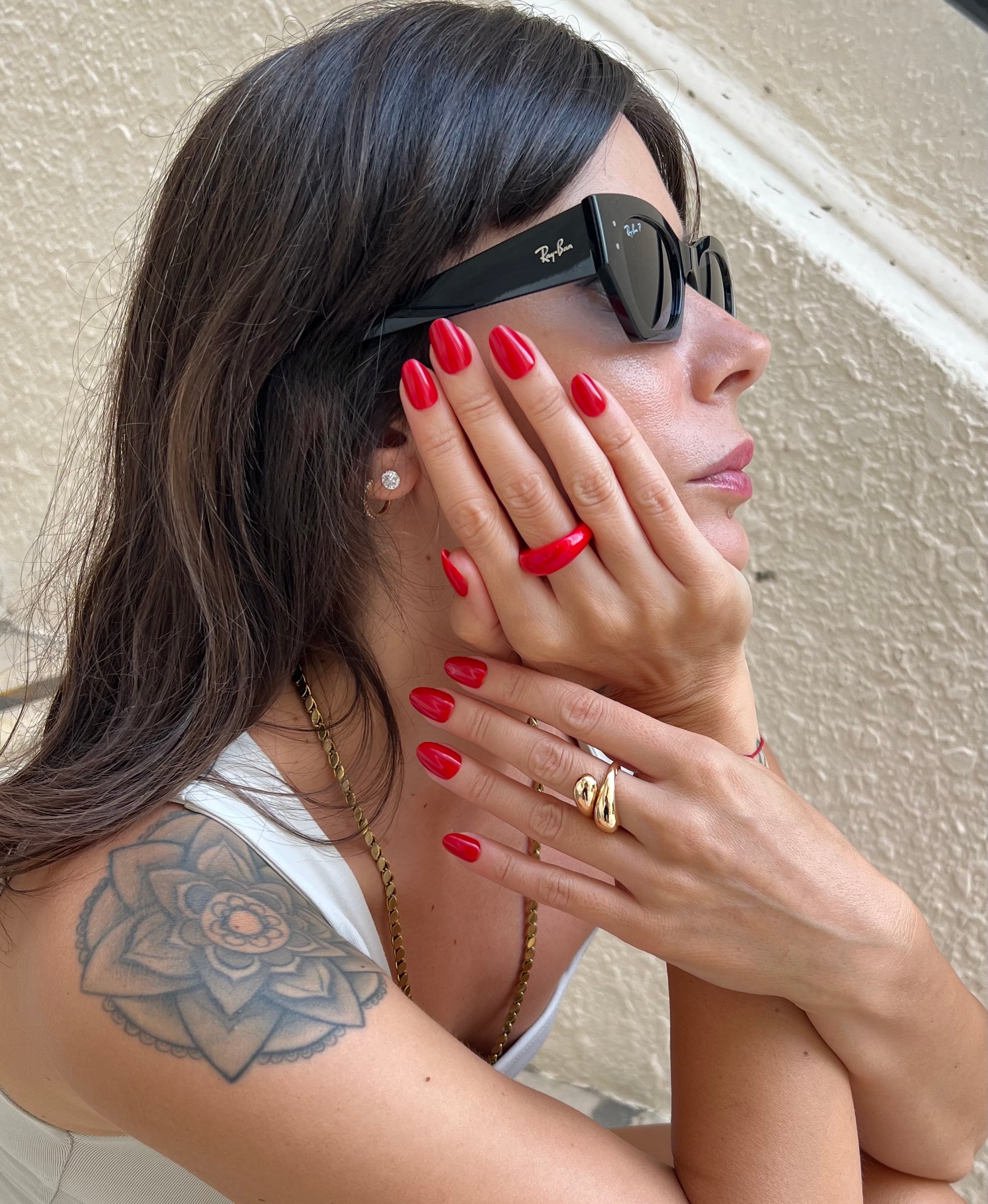 Scarlet Flame - Short Oval - 30 Adet Takma Tırnak