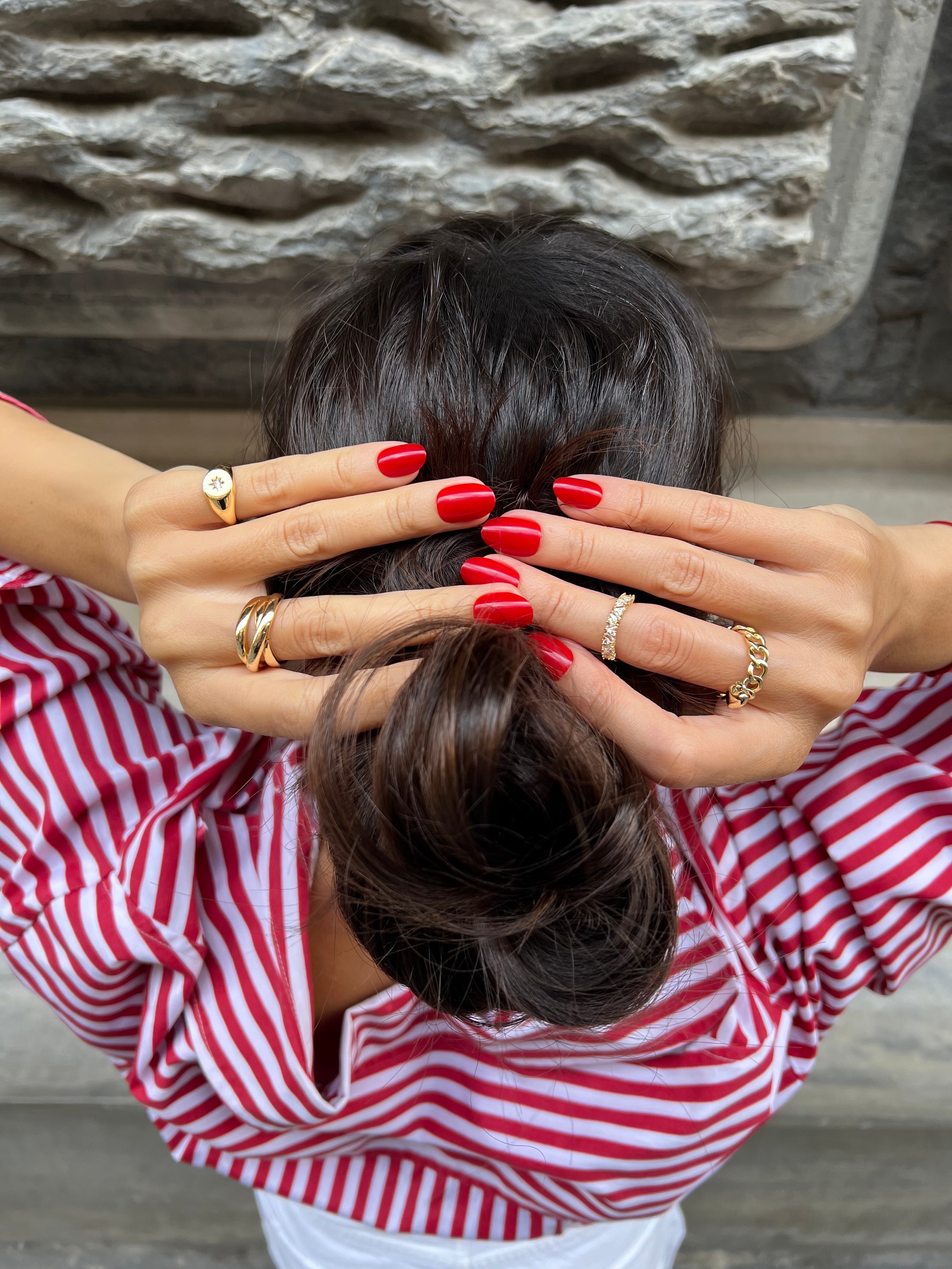 Scarlet Flame - Short Oval - 30 Adet Takma Tırnak