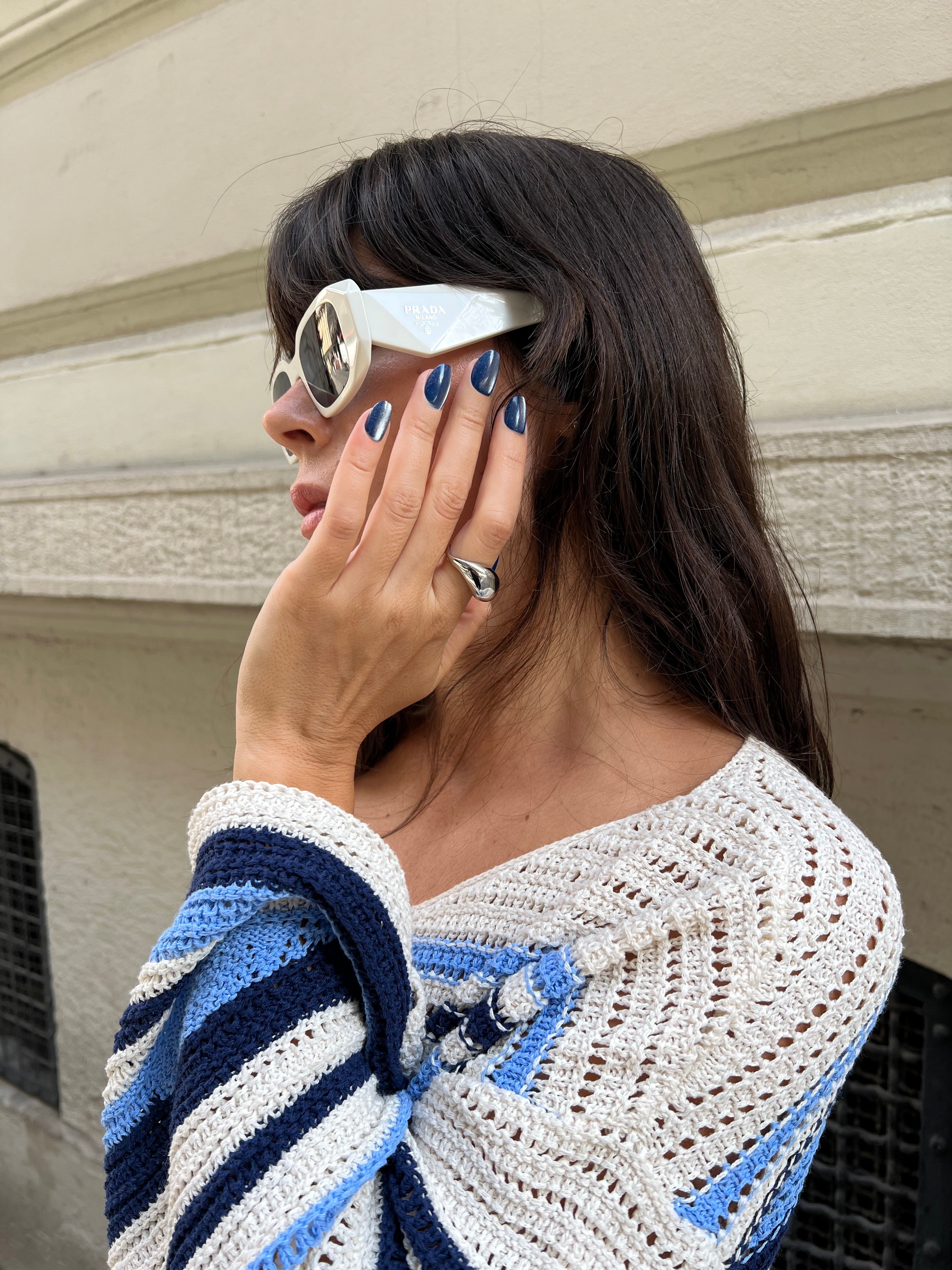 Cosmic Navy - Short Oval - 30 Adet Takma Tırnak