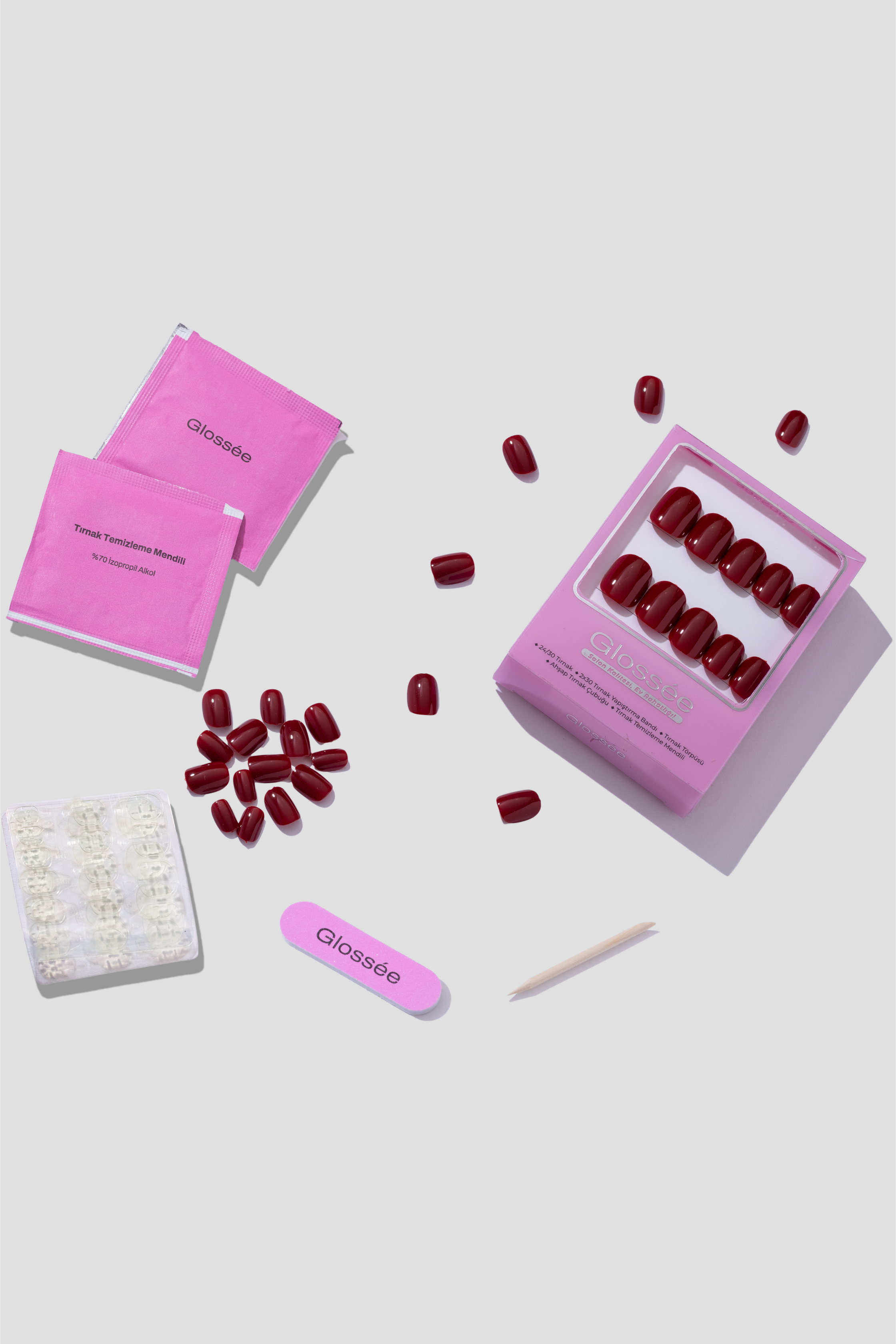 Red Temptation - XS Squoval - 30 Adet Takma Tırnak