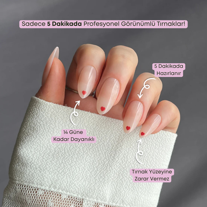 Love Dot - Medium Almond - 30 Adet Takma Tırnak