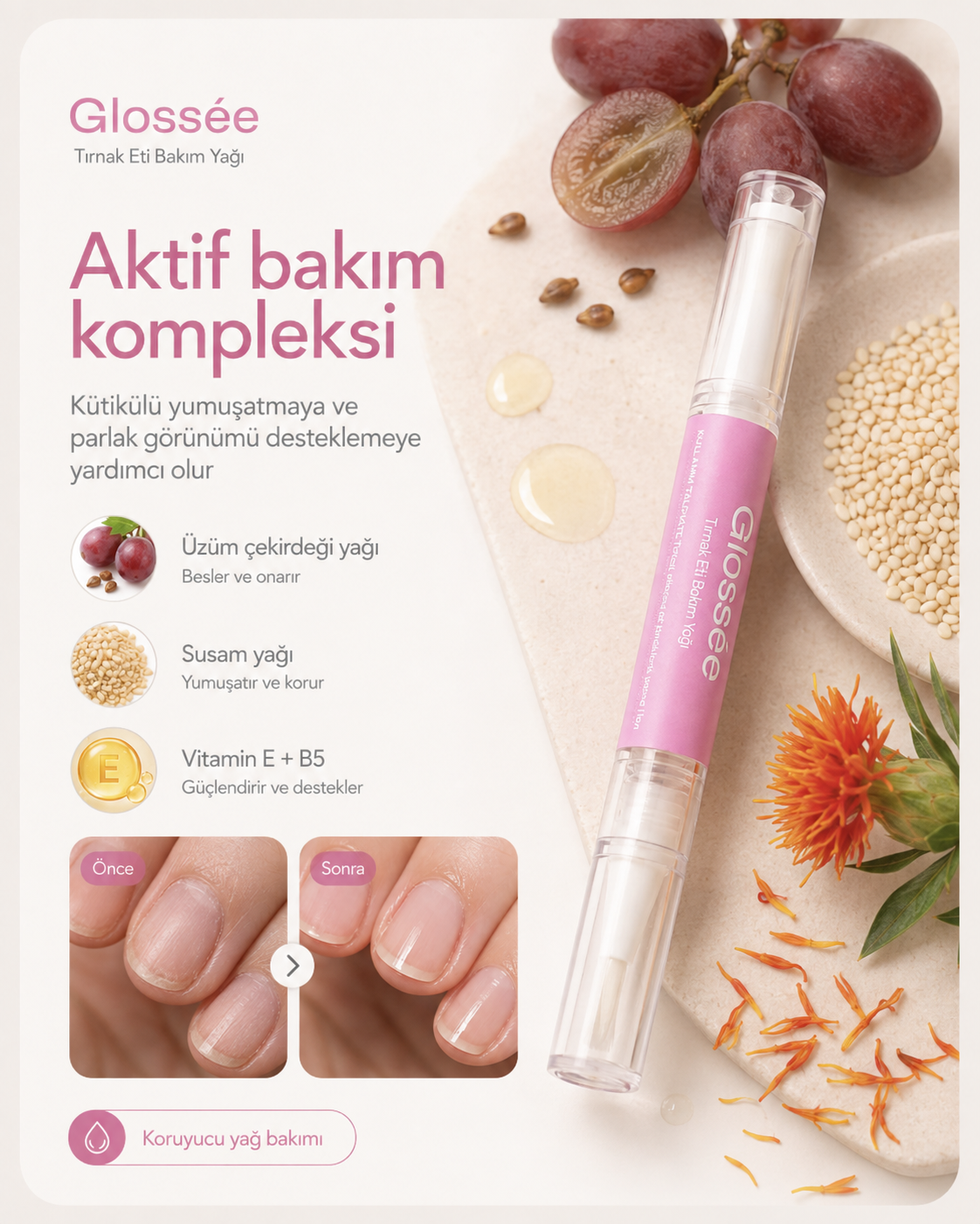Nail Repair Pro – Aloe Vera Özlü Tırnak-Tırnak Eti Bakım ve Onarım Yağı