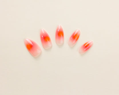 Sunset Aura - Medium Almond - 30 Adet Takma Tırnak
