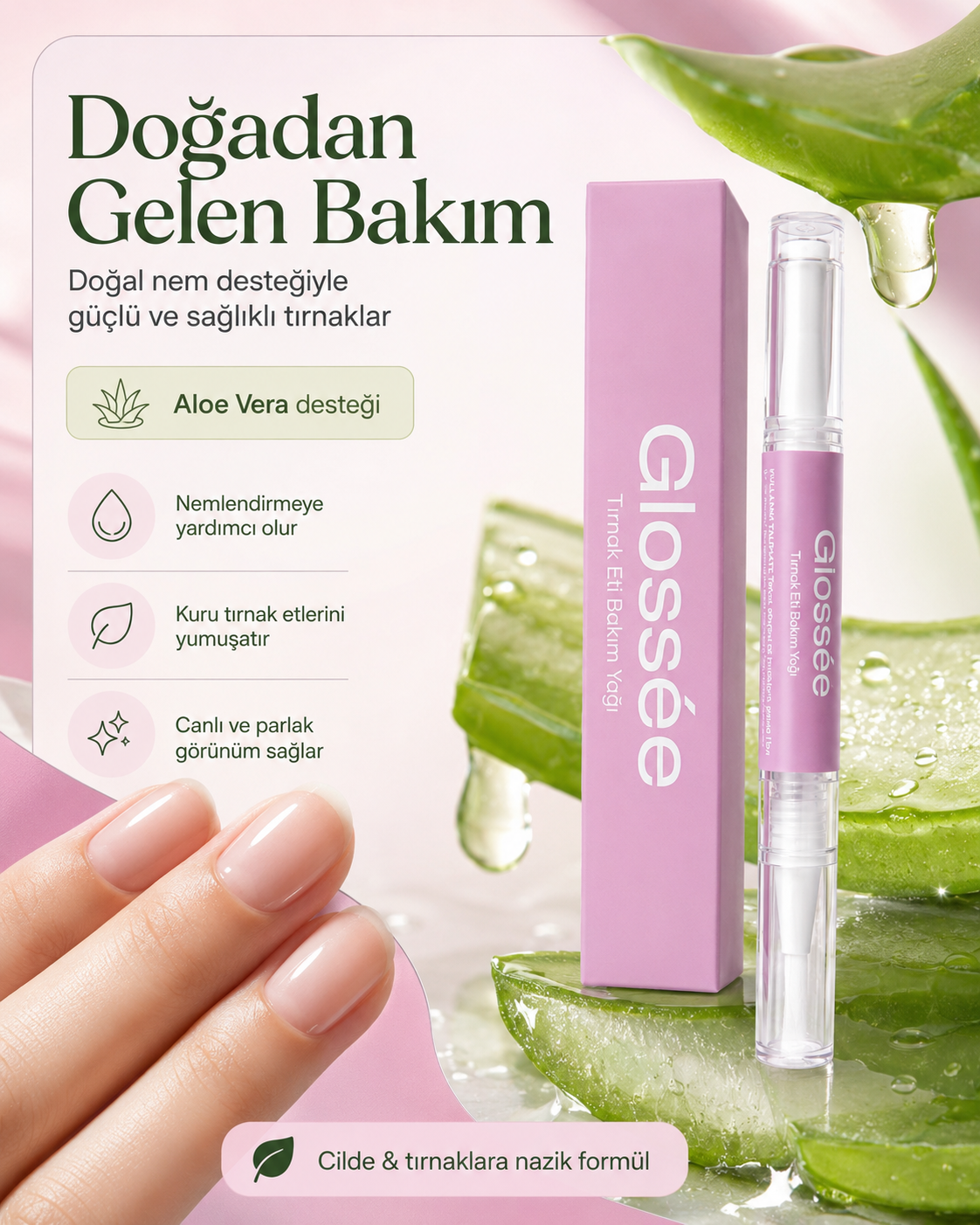 Nail Repair Pro – Aloe Vera Özlü Tırnak-Tırnak Eti Bakım ve Onarım Yağı