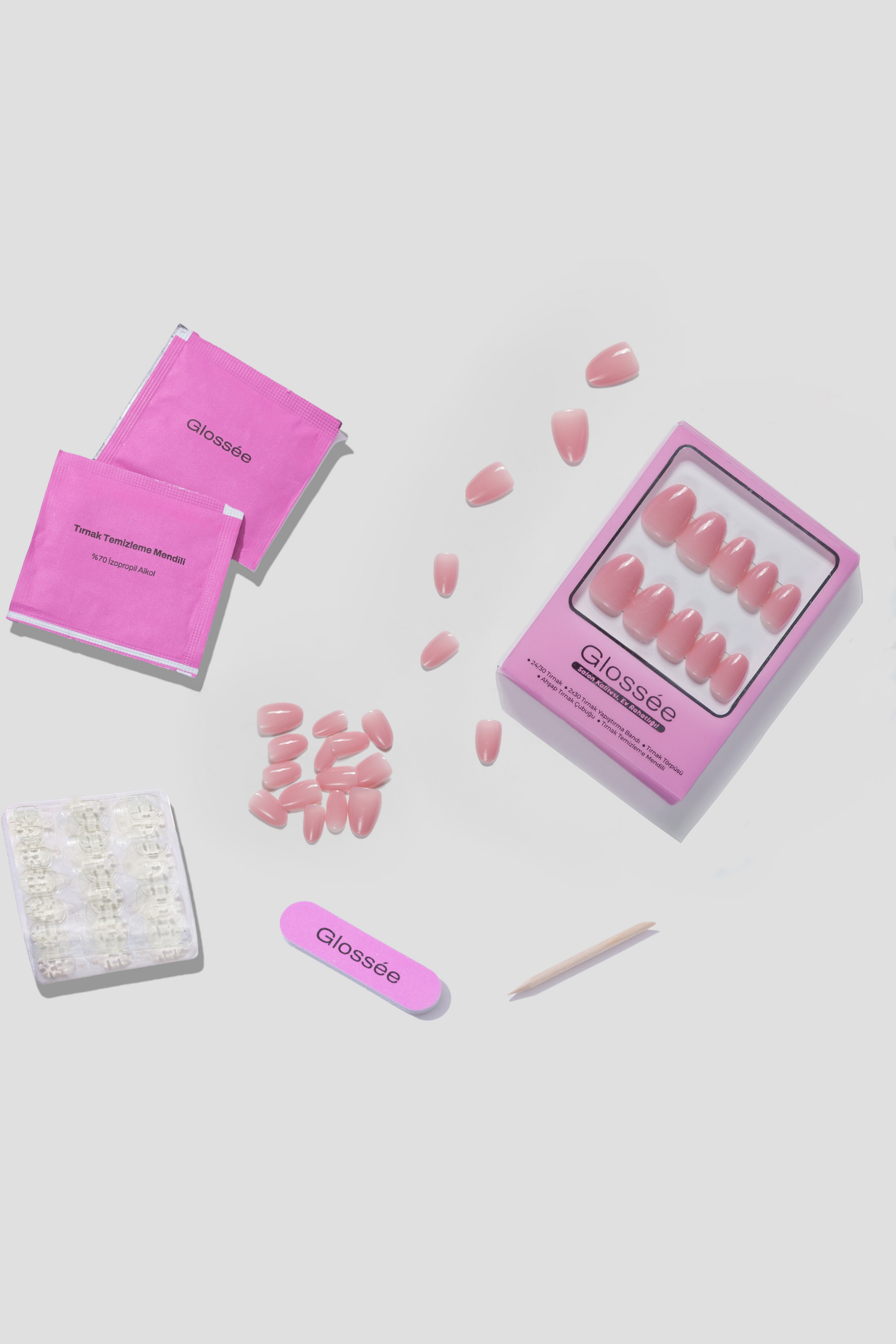 Blush Romance - Short Oval -  30 Adet Takma Tırnak