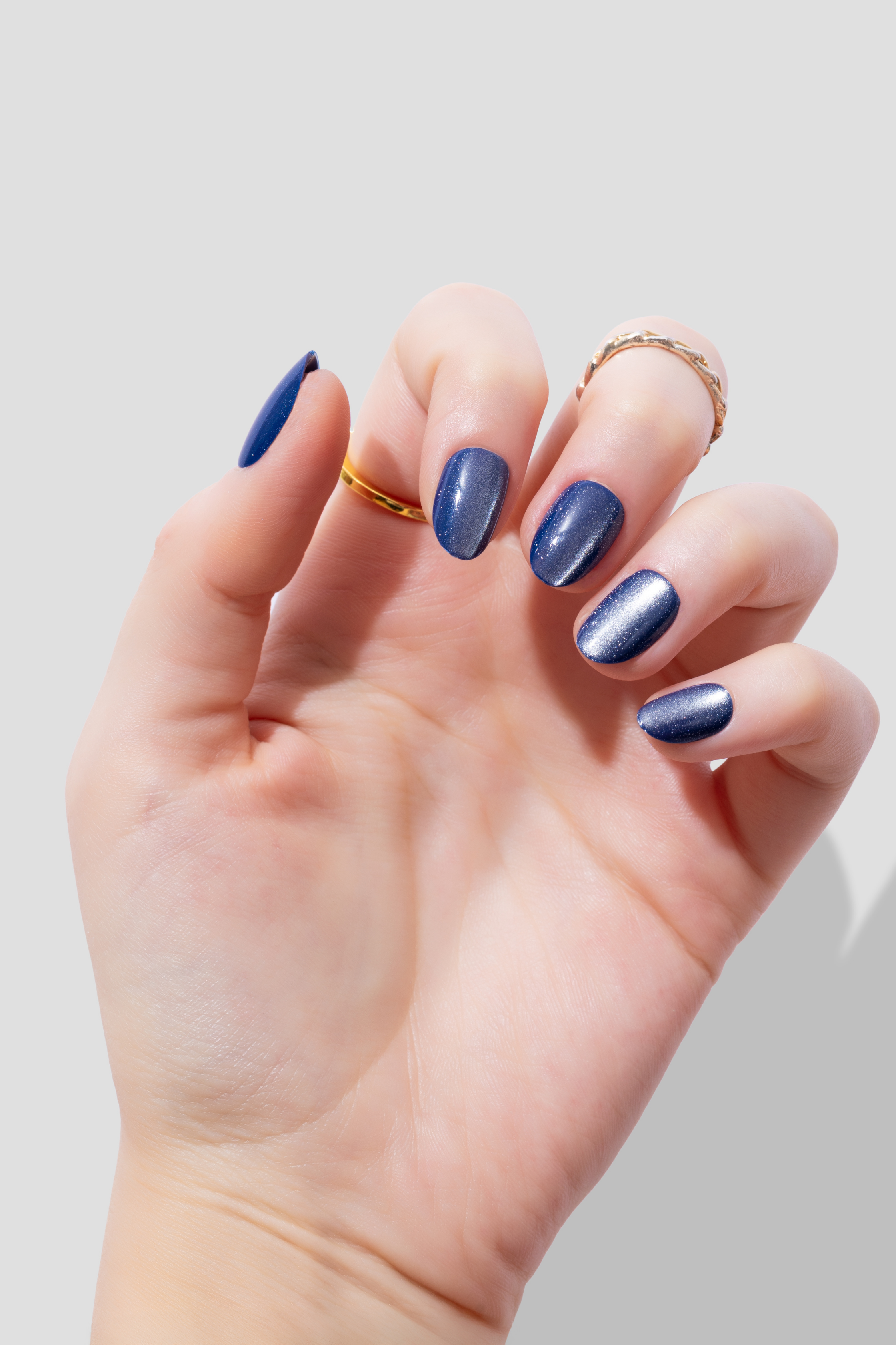 Cosmic Navy - Short Oval - 30 Adet Takma Tırnak