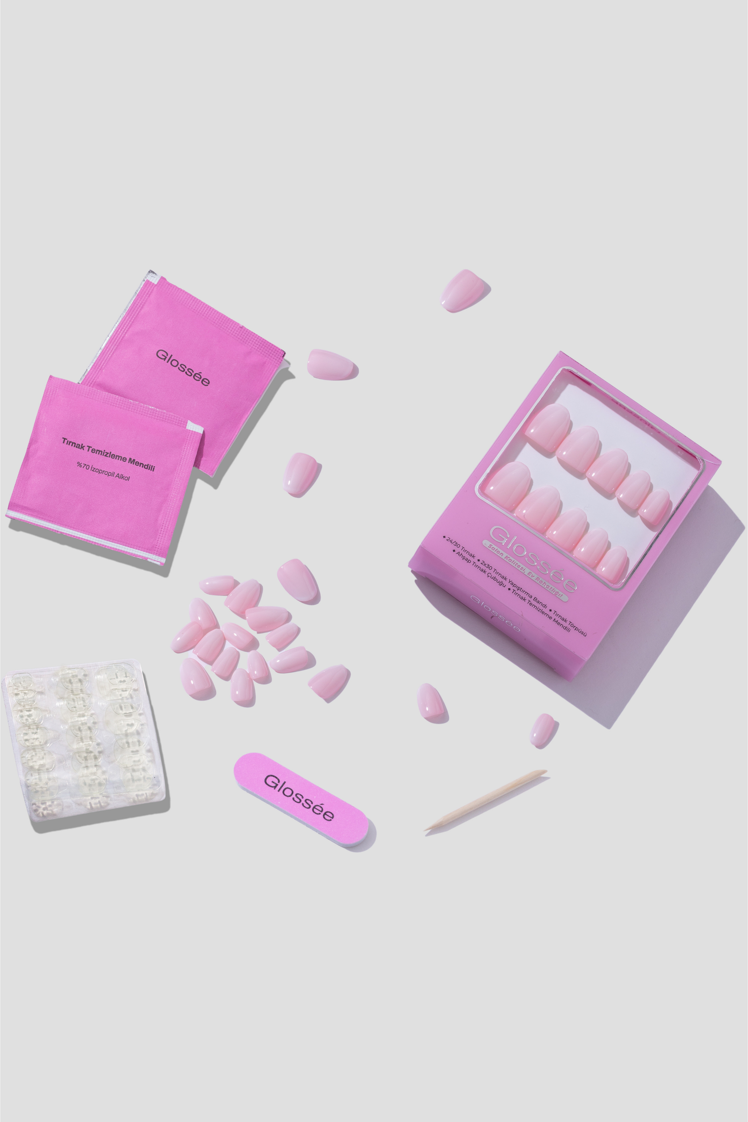 Cotton Blush - Short Oval - 30 Adet Takma Tırnak