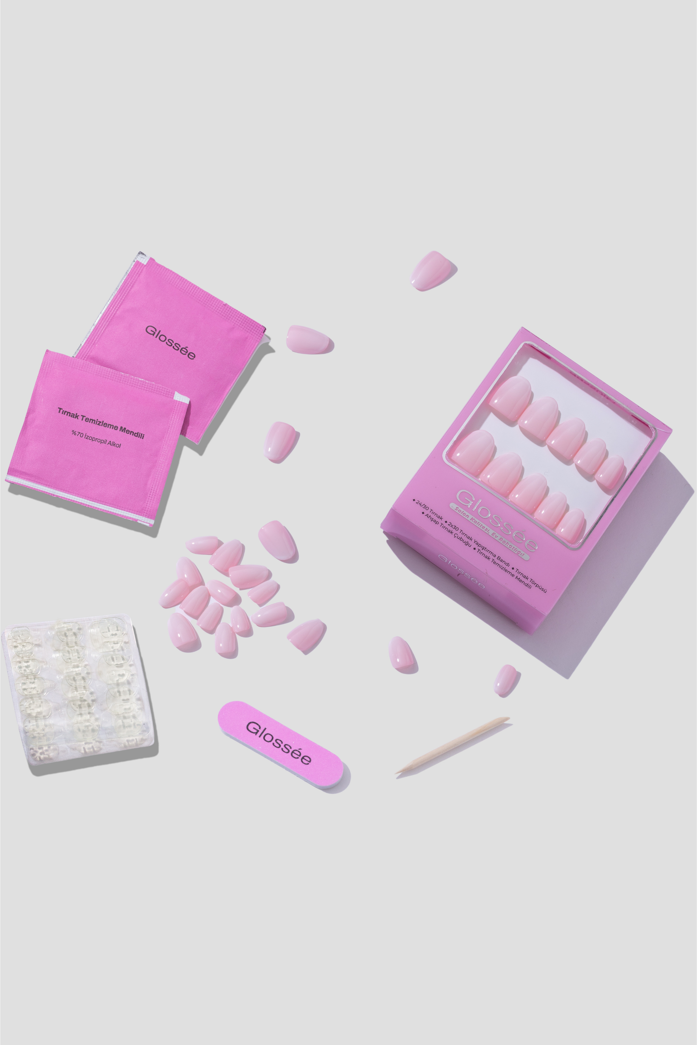 Cotton Blush - Short Oval - 30 Adet Takma Tırnak