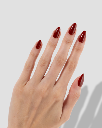 Dark Wine - Short Almond - 30 Adet Takma Tırnak