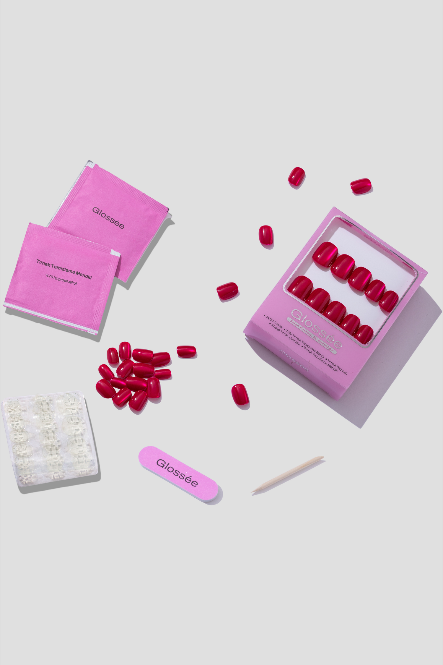 Fuchsia Luxe - XS Squoval - 30 Adet Takma Tırnak