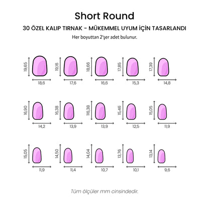 Silk Lavender - Short Oval - 30 Adet Takma Tırnak