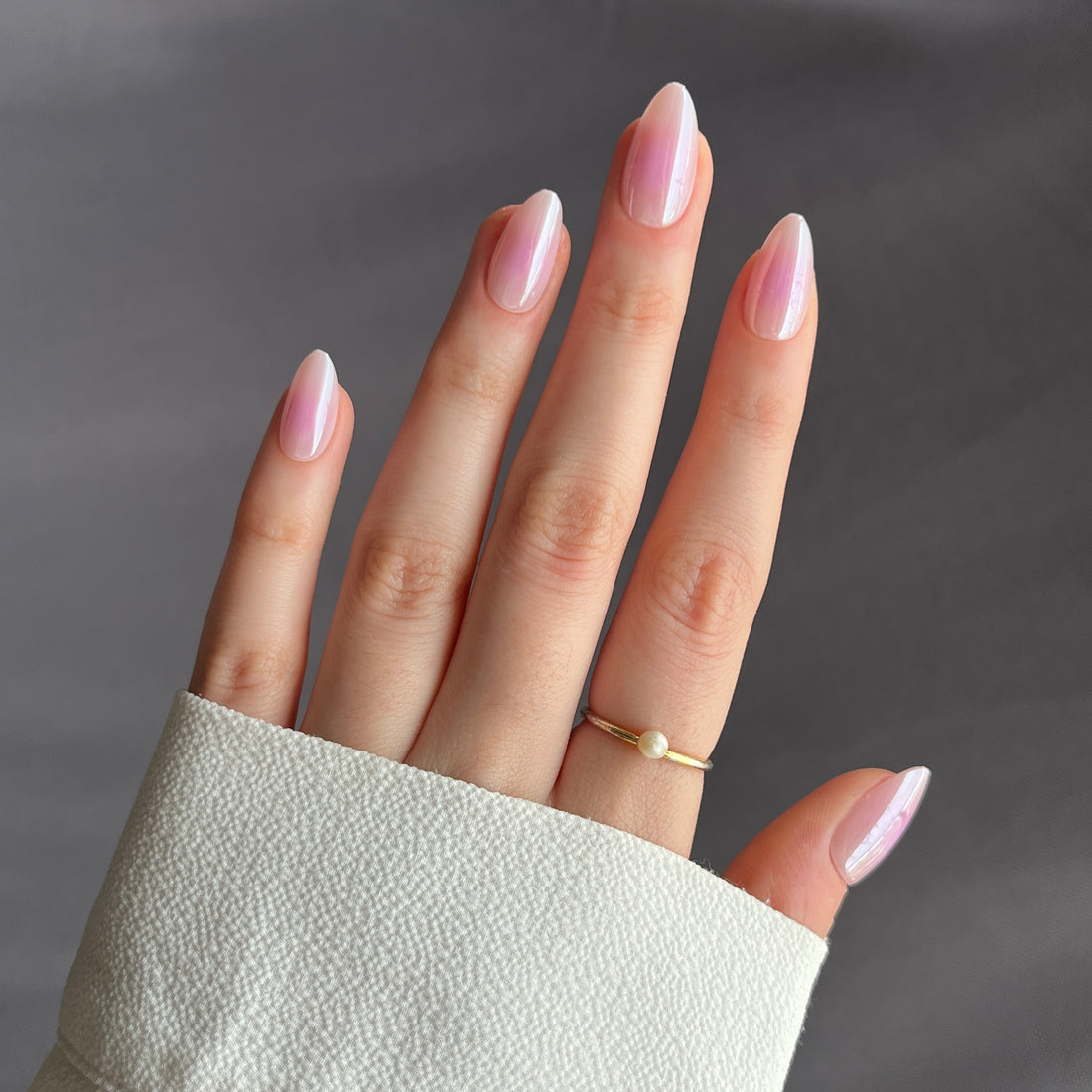 Pink Aurora - Short Almond - 30 Adet Takma Tırnak