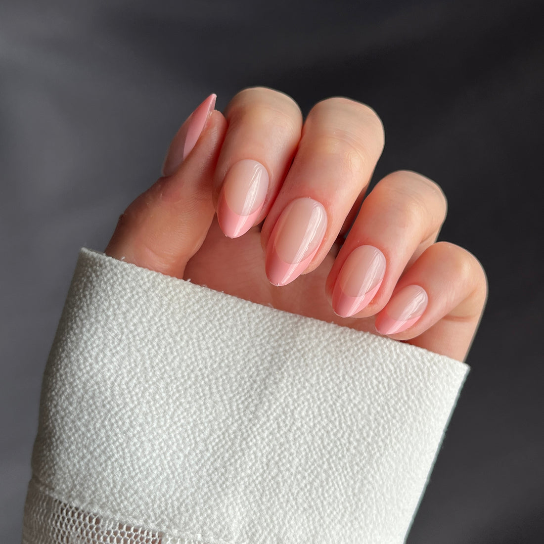 Rosy French - Short Almond - 30 Adet Takma Tırnak