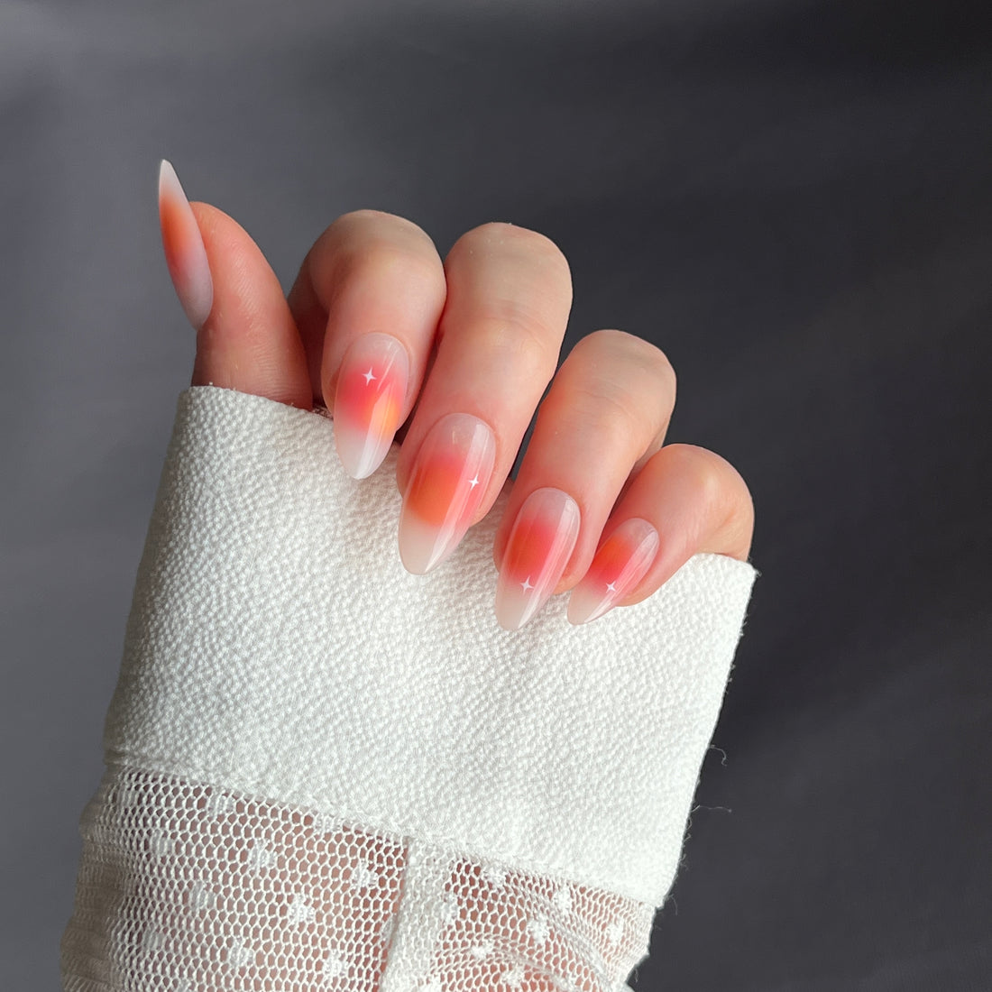 Sunset Aura - Medium Almond - 30 Adet Takma Tırnak
