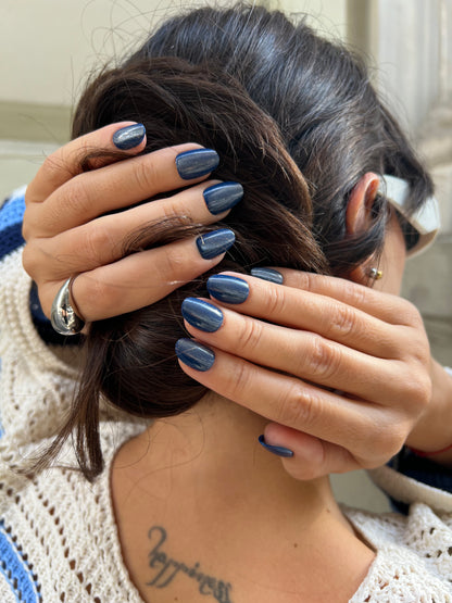 Cosmic Navy - Short Oval - 30 Adet Takma Tırnak