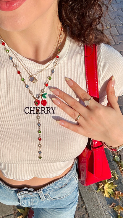 Creamy Cherry - Medium Almond - 30 Adet Takma Tırnak