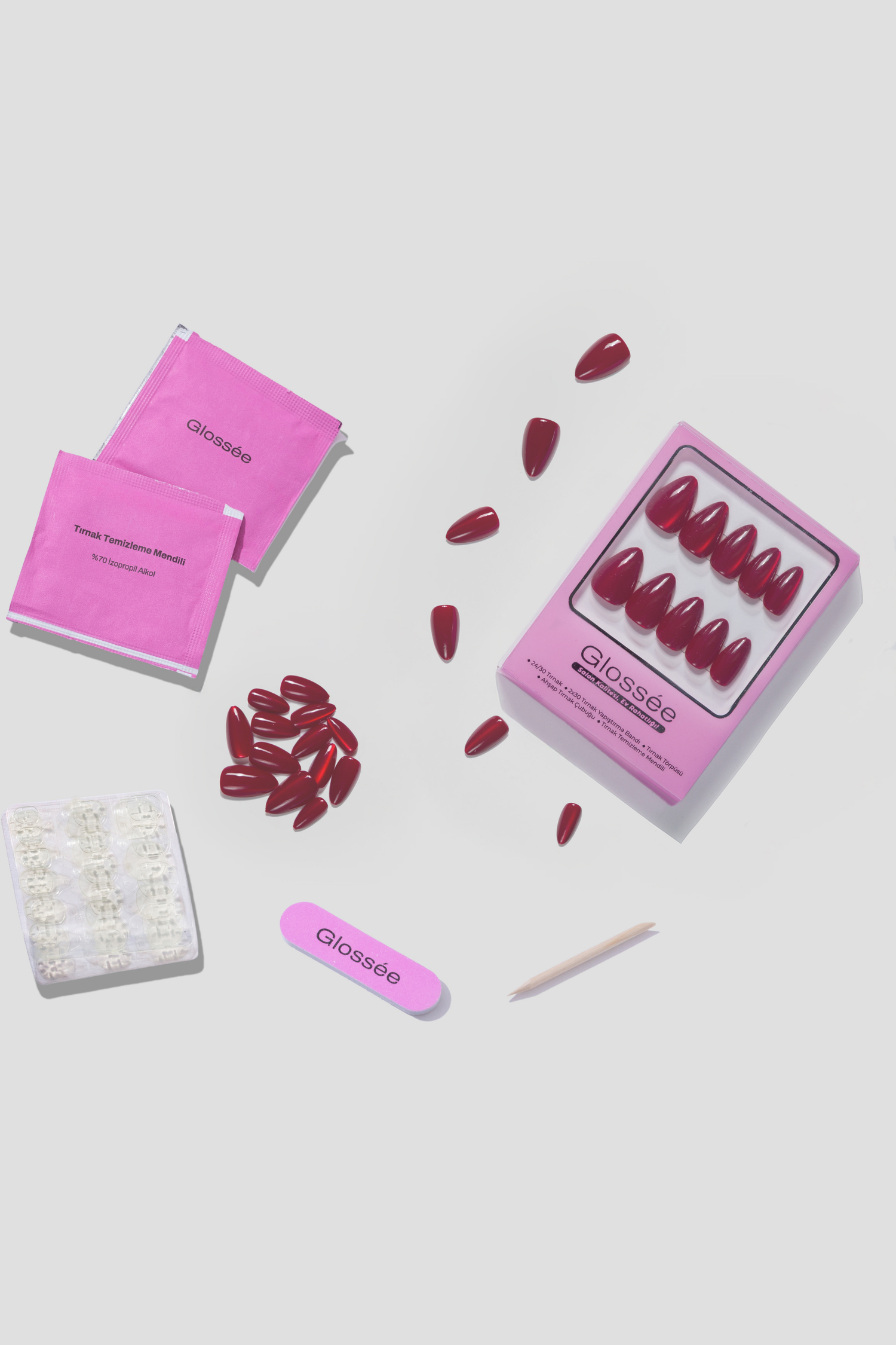 Killer Red - Short Almond - 30 Adet Takma Tırnak