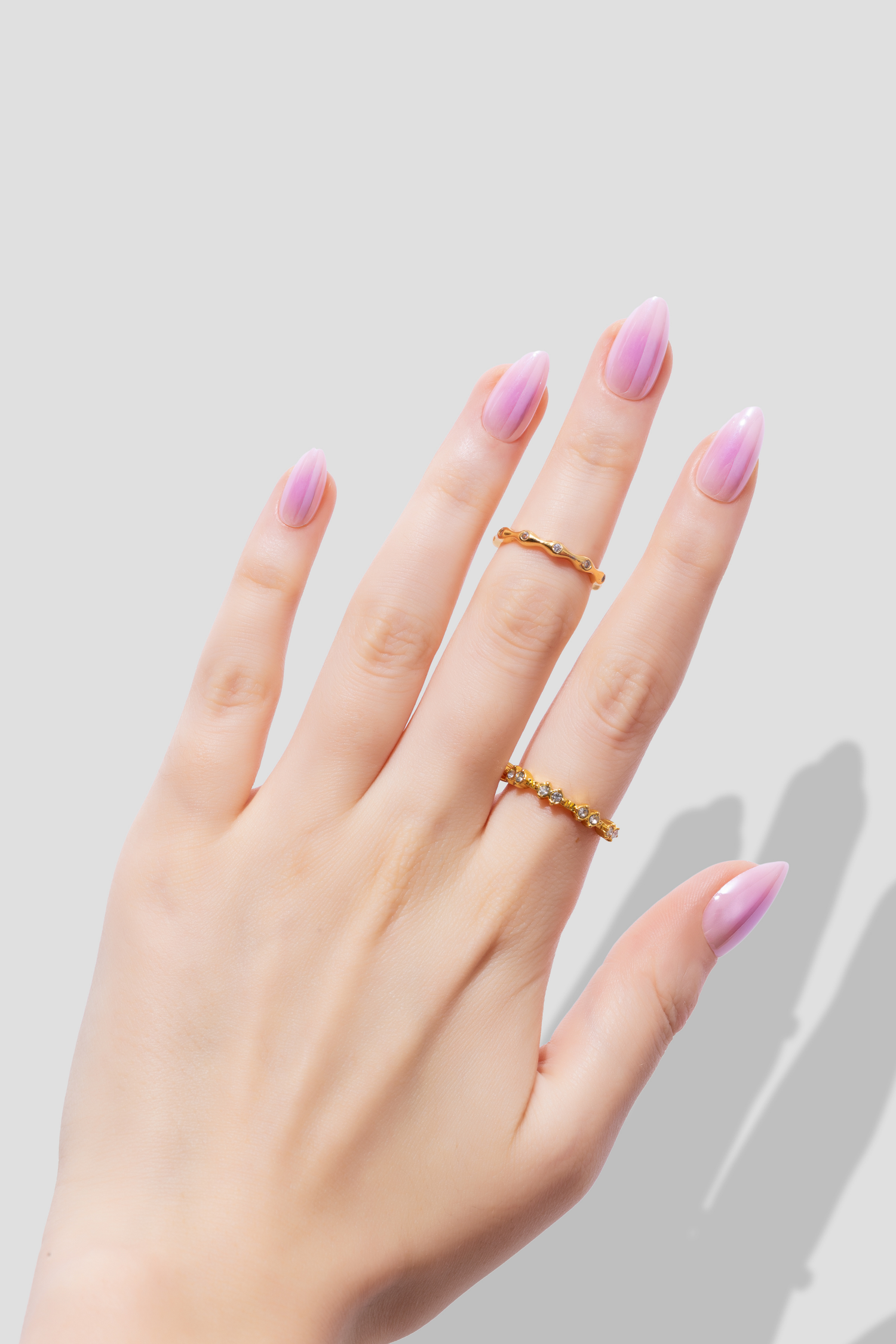 Pink Aurora - Short Almond - 30 Adet Takma Tırnak