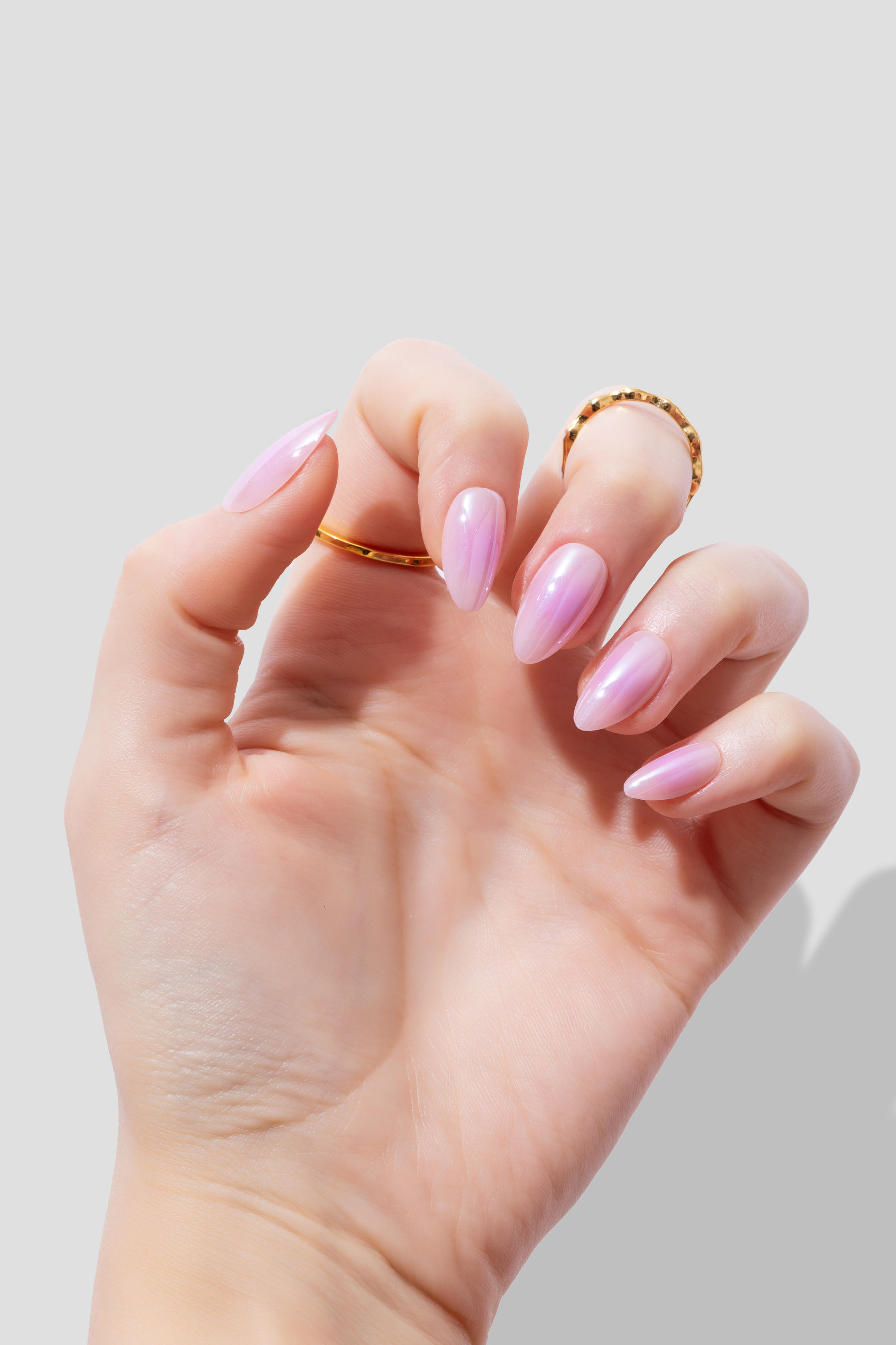 Pink Aurora - Short Almond - 30 Adet Takma Tırnak