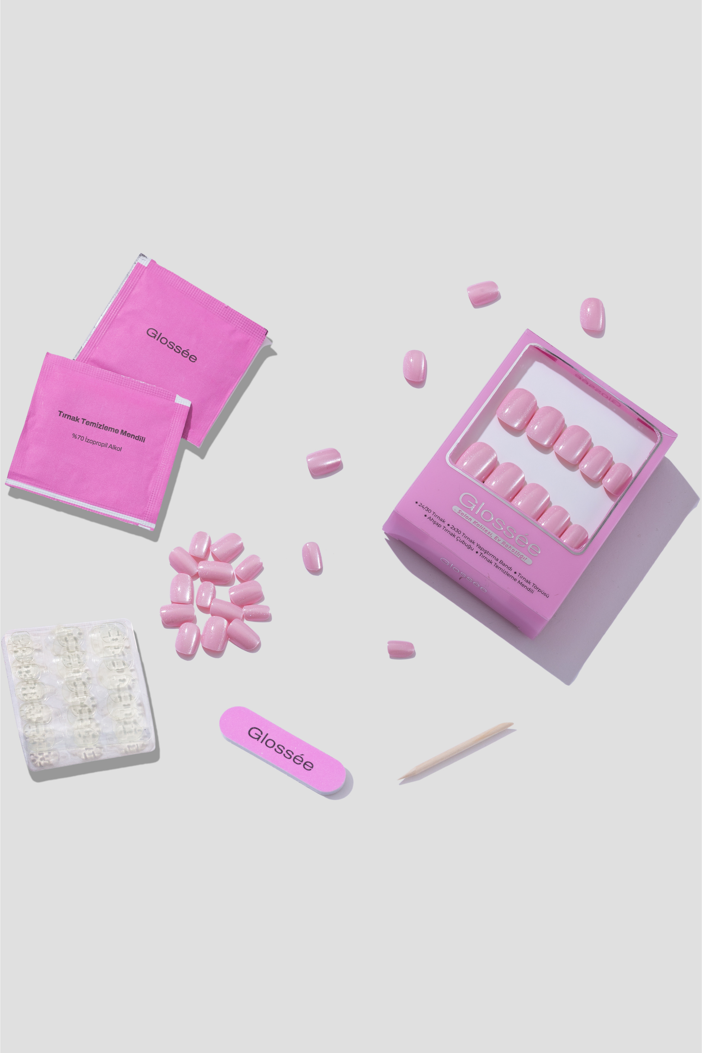 Pink Éclat - XS Squoval - 30 Adet Takma Tırnak