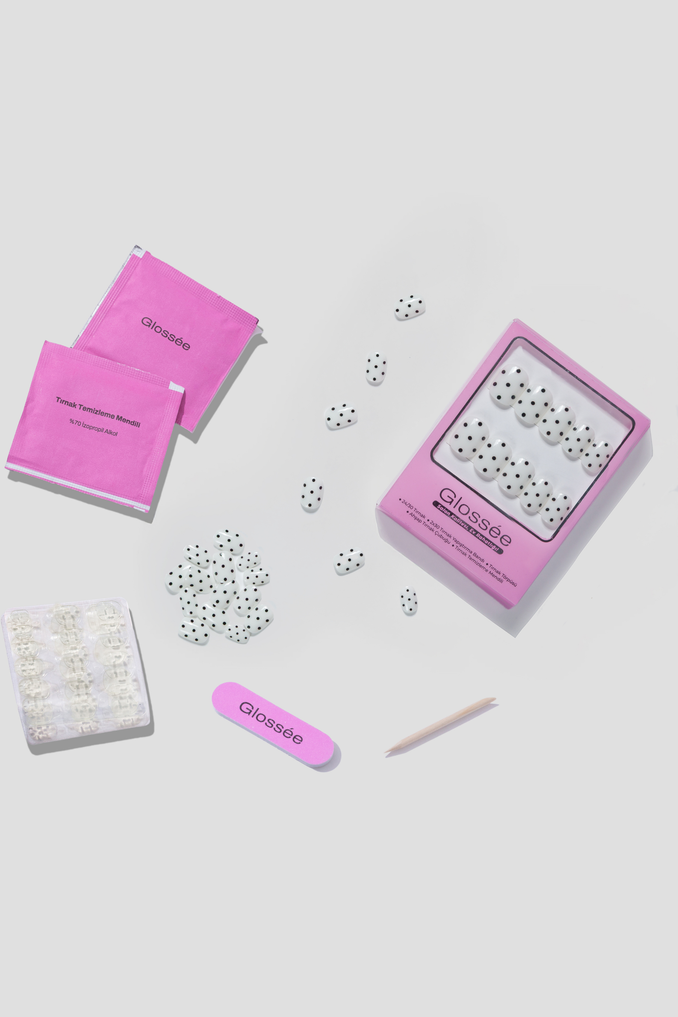 Polka Cutie - XS Squoval - 30 Adet Takma Tırnak