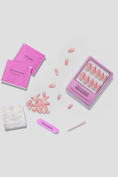 Rosy French - Short Almond - 30 Adet Takma Tırnak