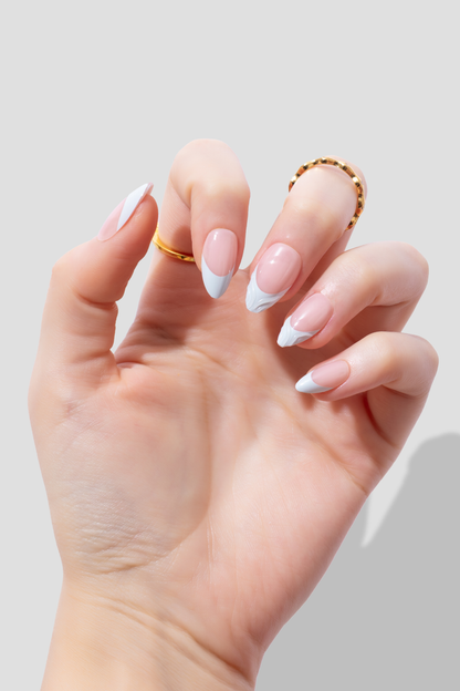 Sculpted French - Short Almond - 30 Adet Takma Tırnak