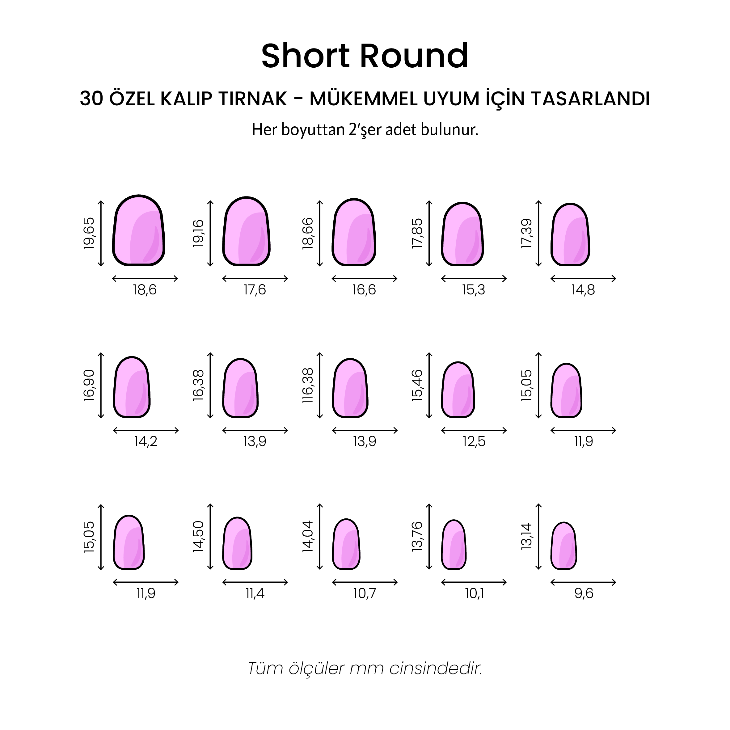 Wine Not - Short Oval - 30 Adet Takma Tırnak