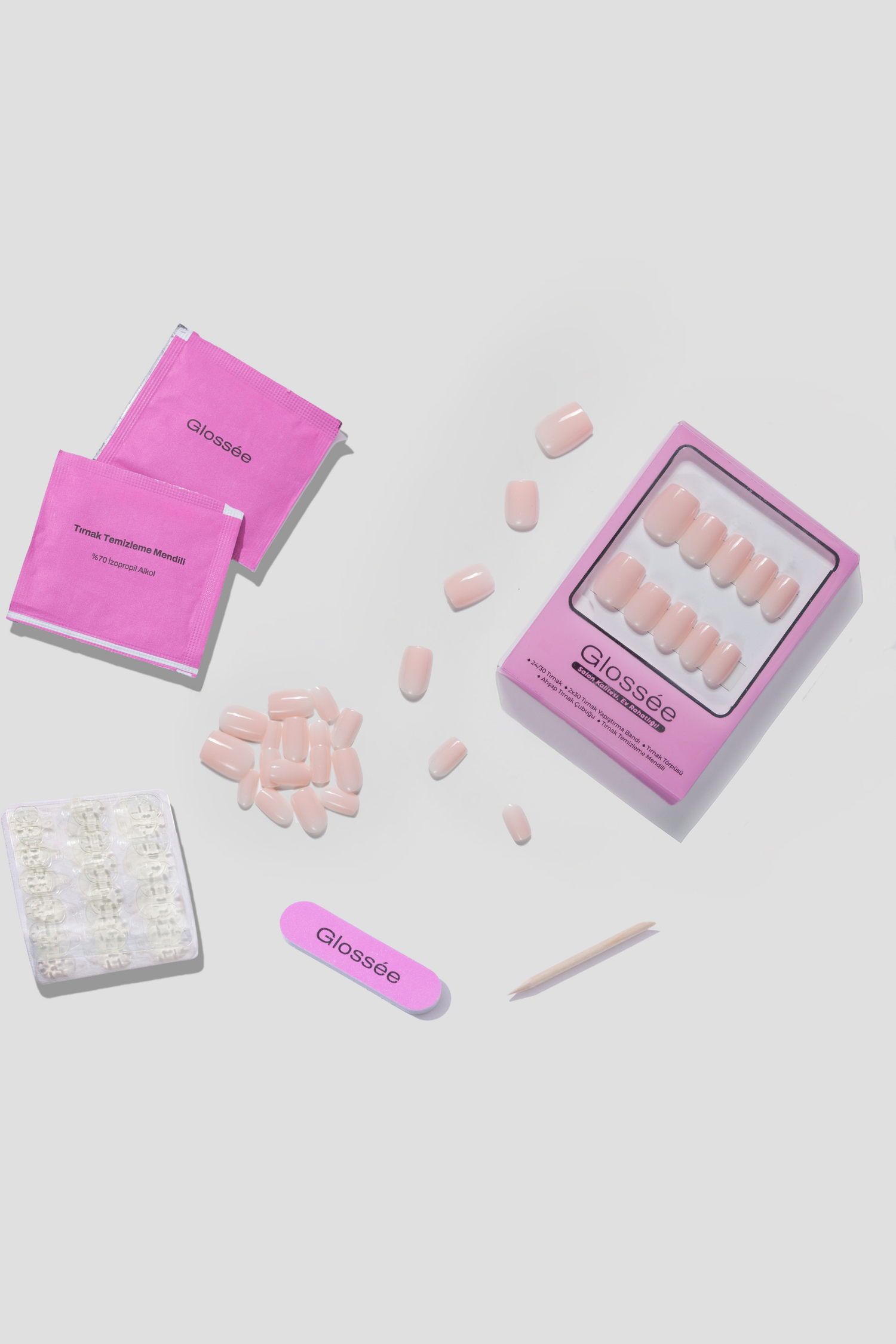 Soft Nude - Short Square - 32 Adet Takma Tırnak