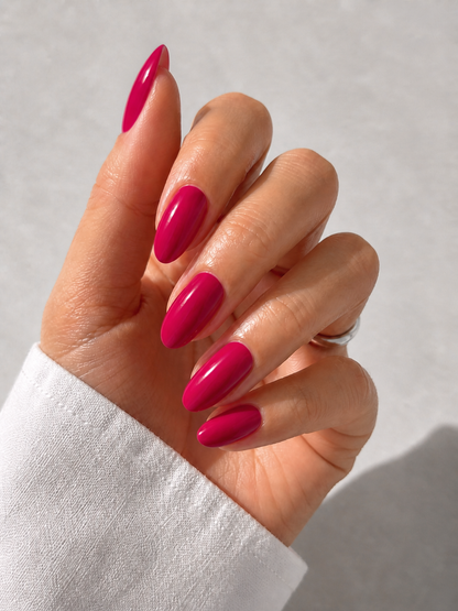 Raspberry Glaze - Short Almond - 30 Adet Takma Tırnak