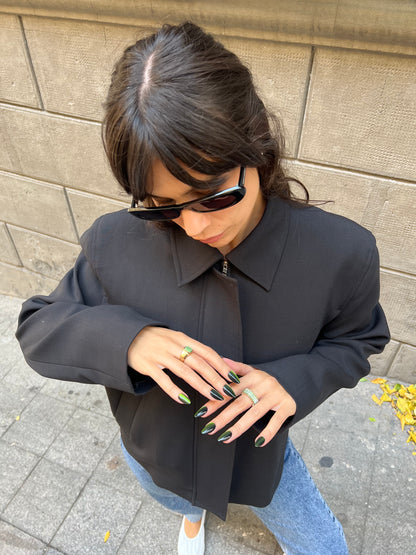 Crystal Serpent Cat Eye - Short Almond - 30 Adet Takma Tırnak