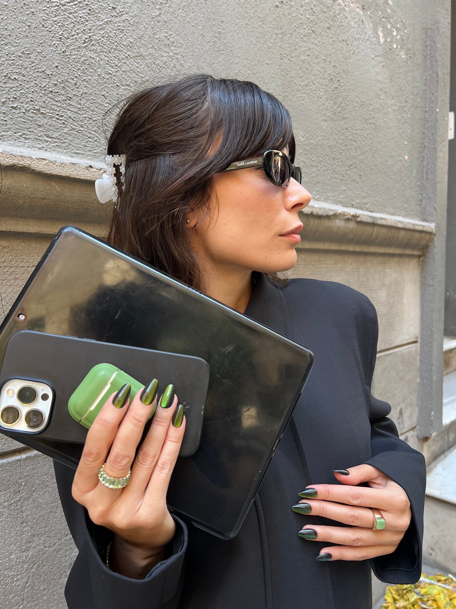 Crystal Serpent Cat Eye - Short Almond - 30 Adet Takma Tırnak