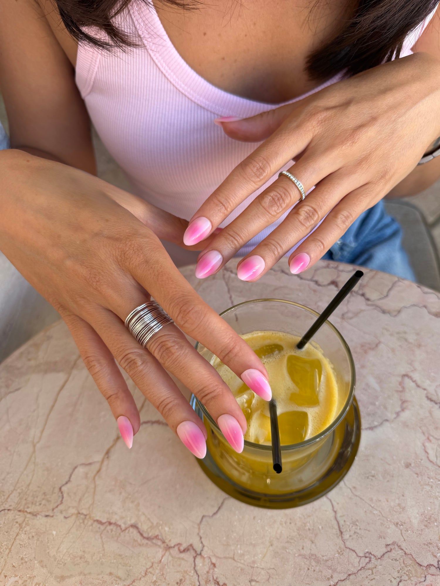 Pink Sorbet - Short Almond - 30 Adet Takma Tırnak