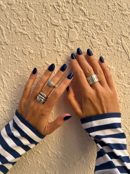 Indigo Stone - Short Oval - 30 Adet Takma Tırnak