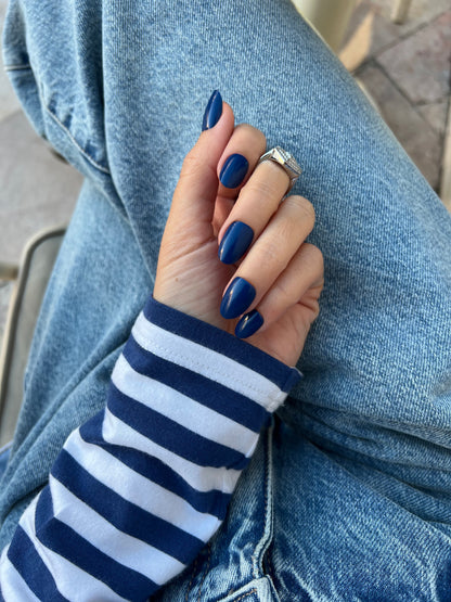 Indigo Stone - Short Oval - 30 Adet Takma Tırnak