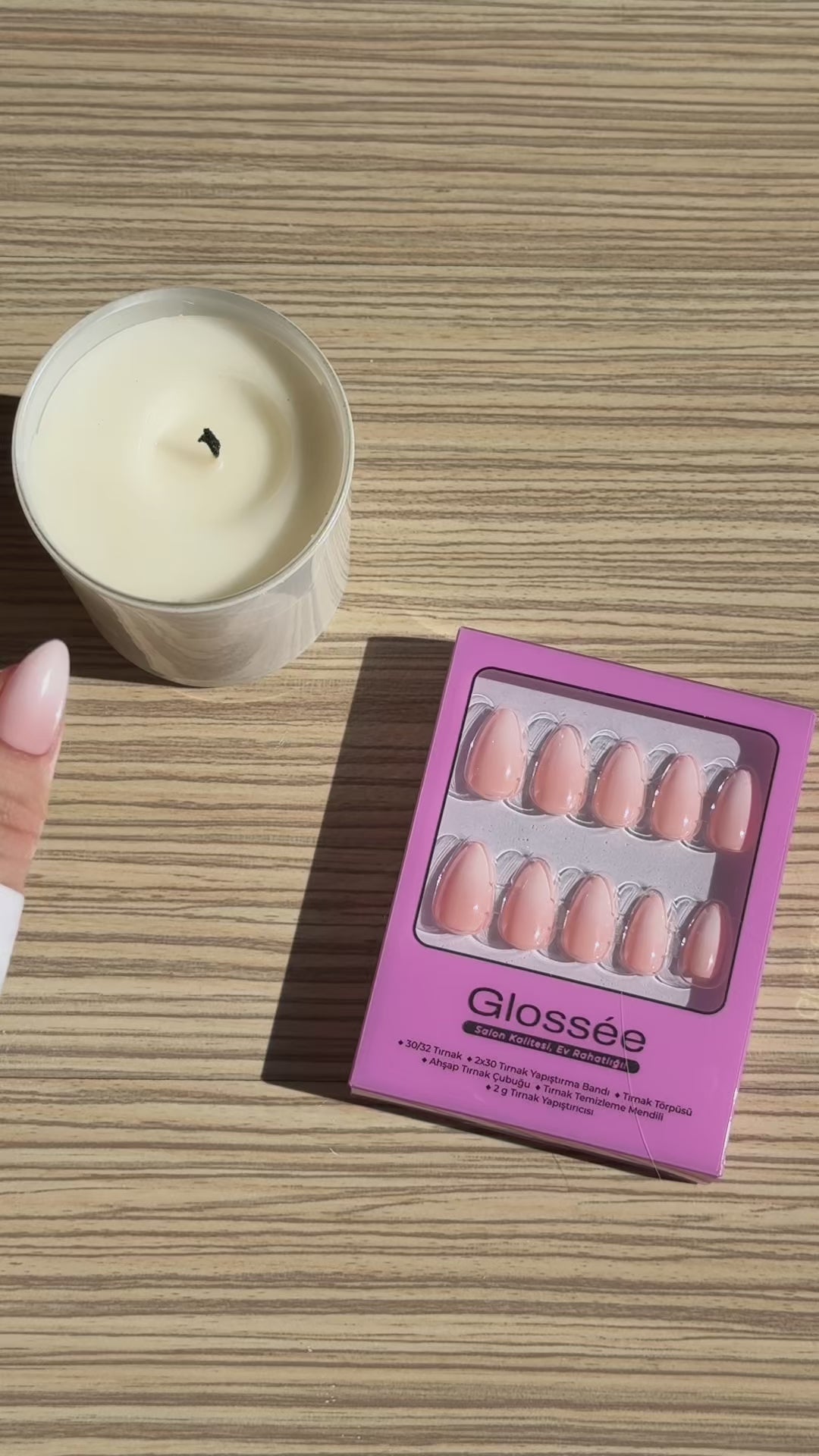 Rosewater - Short Almond - 30 Adet Takma Tırnak