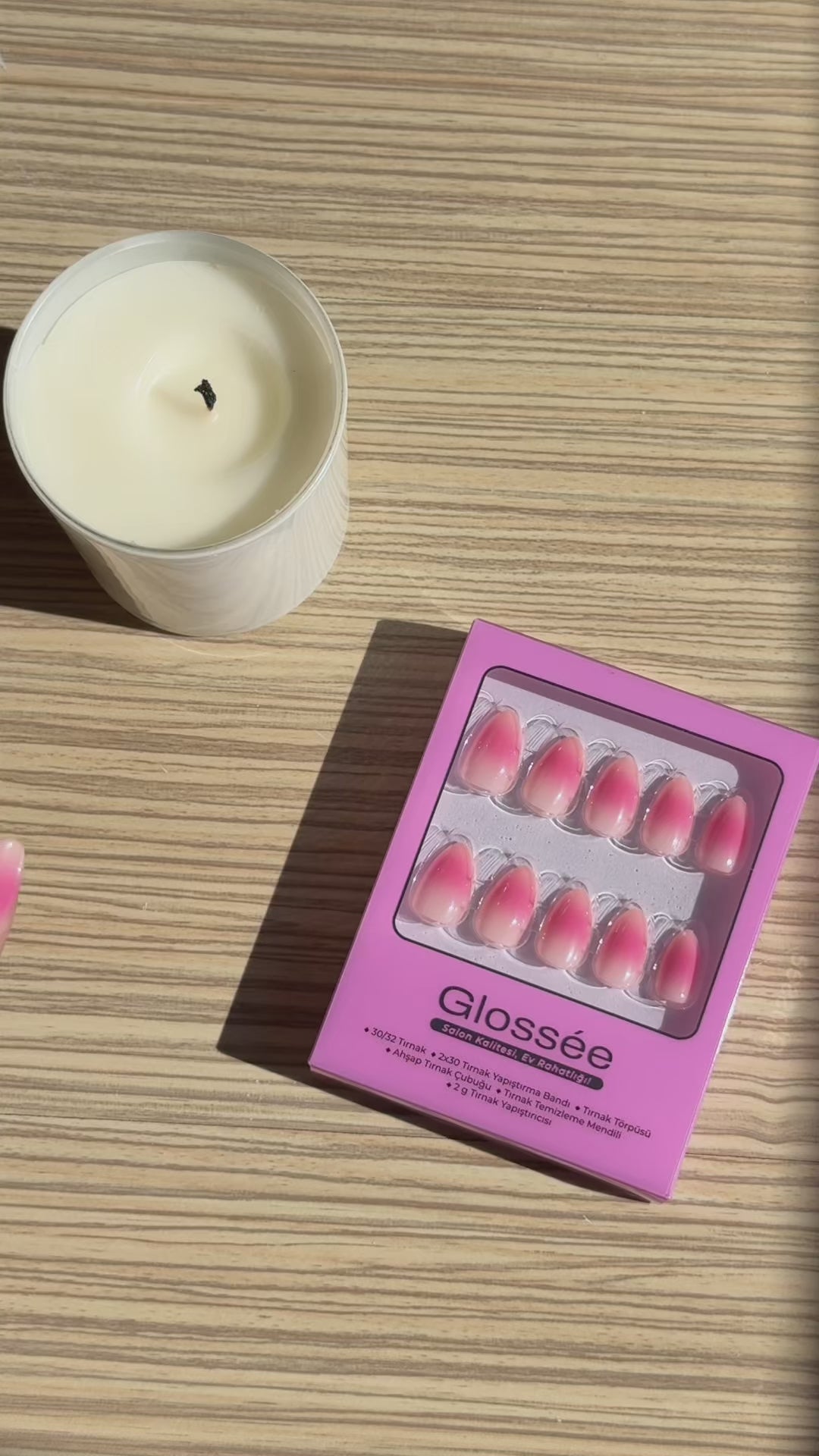 Pink Sorbet - Short Almond - 30 Adet Takma Tırnak