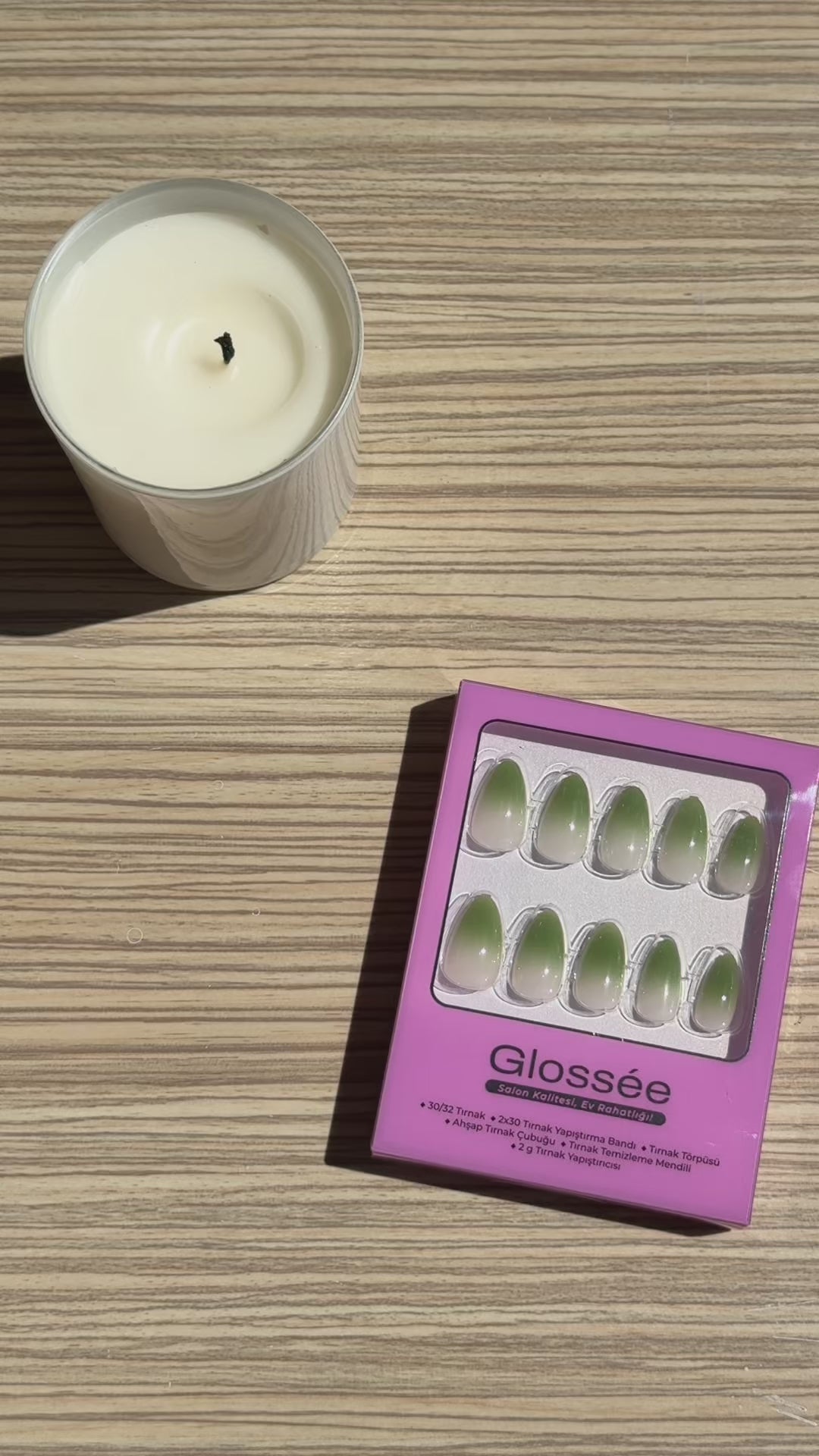 Matcha Mist - Short Almond - 30 Adet Takma Tırnak